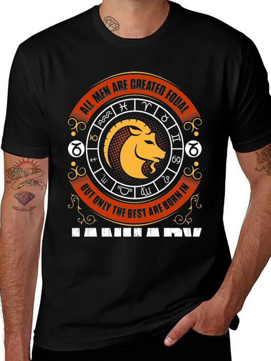Capricorn Zodiac Sign Mens Graphic T-Shirt