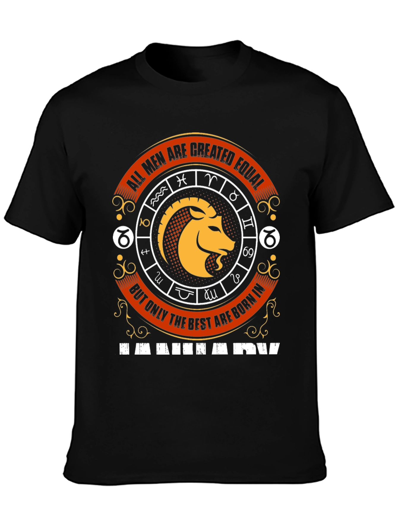 Capricorn Zodiac Sign Mens Graphic T-Shirt