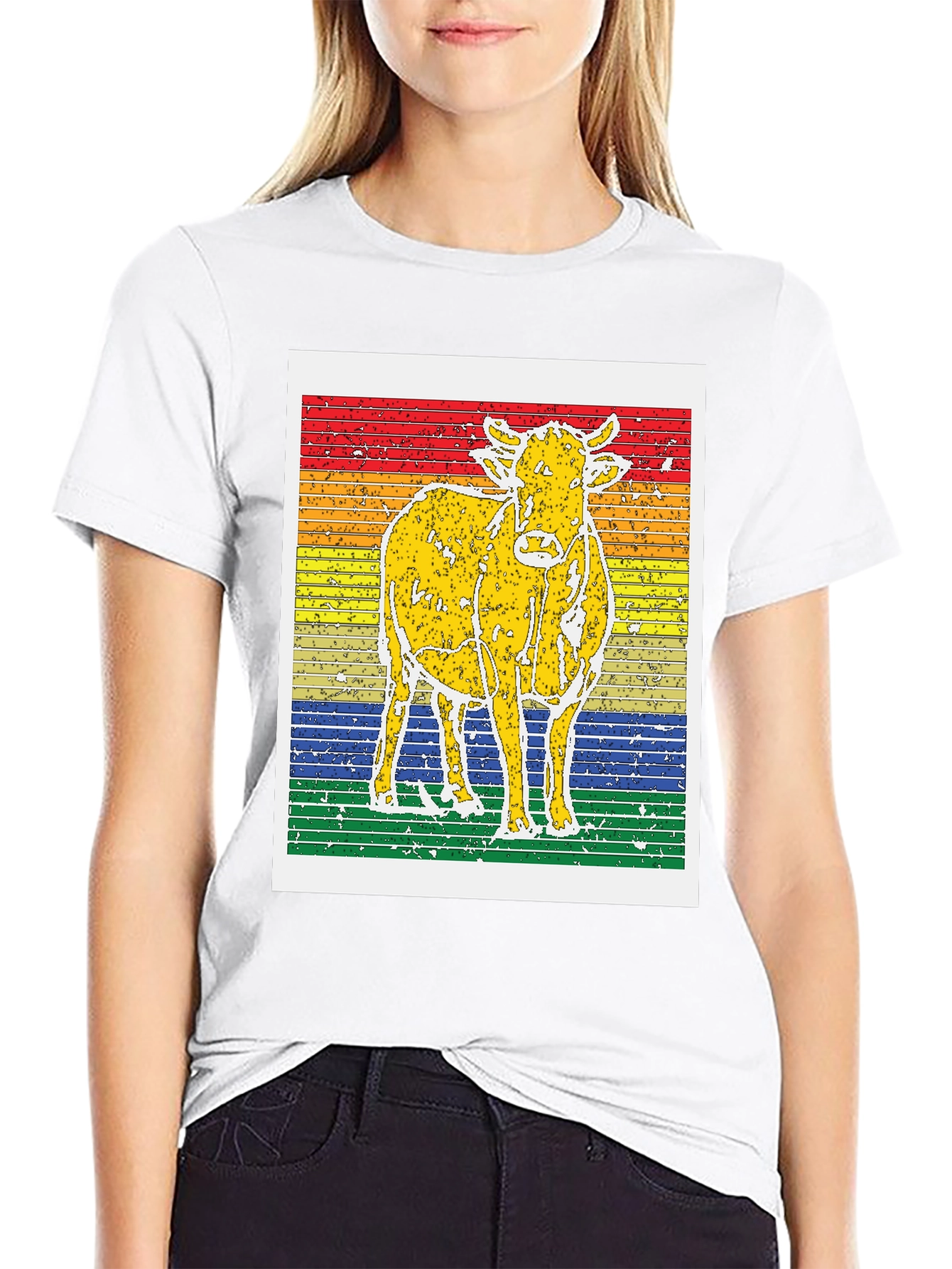 Retro Cow Graphic Tee