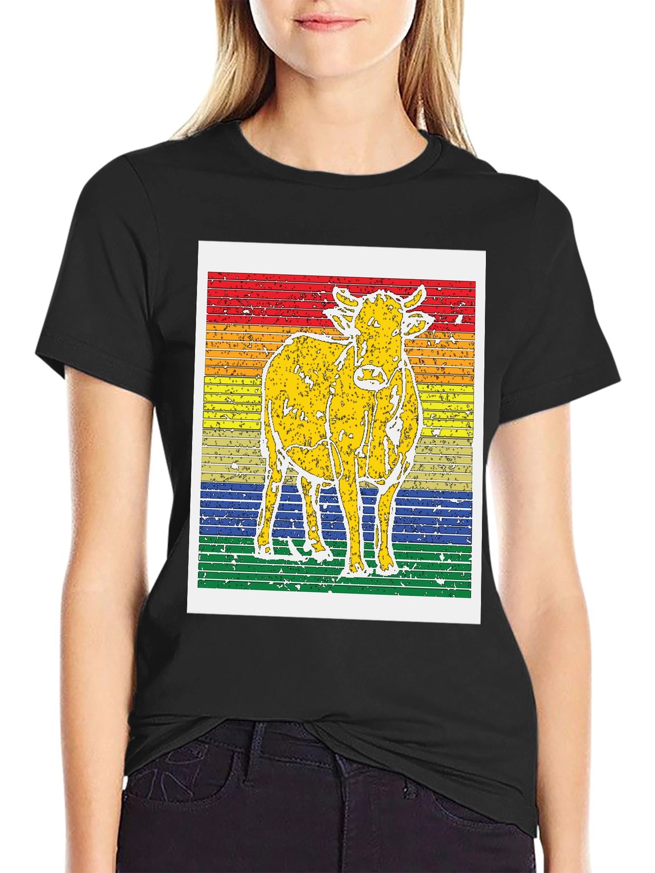 Retro Cow Graphic Tee