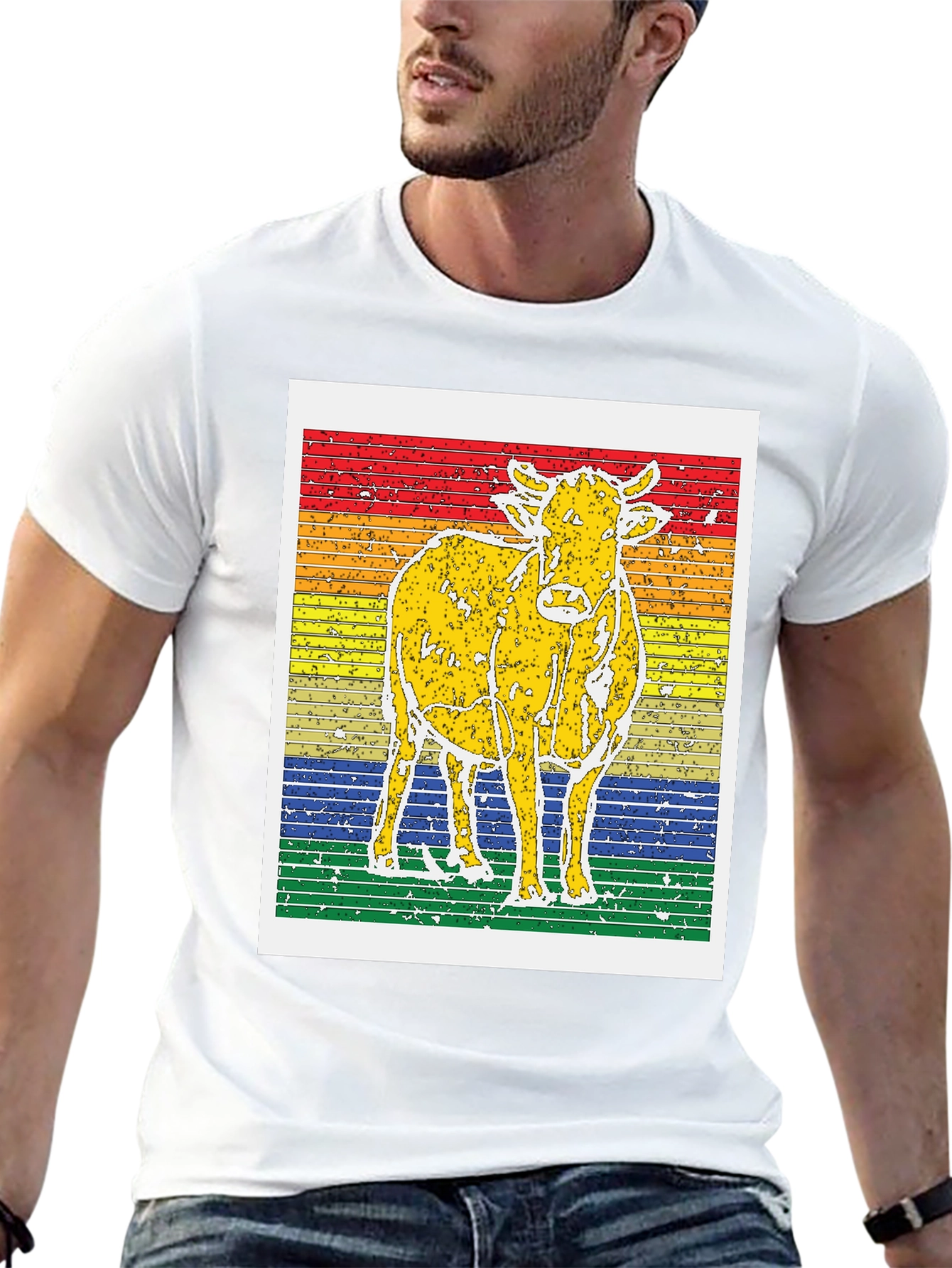 Retro Cow Graphic Tee