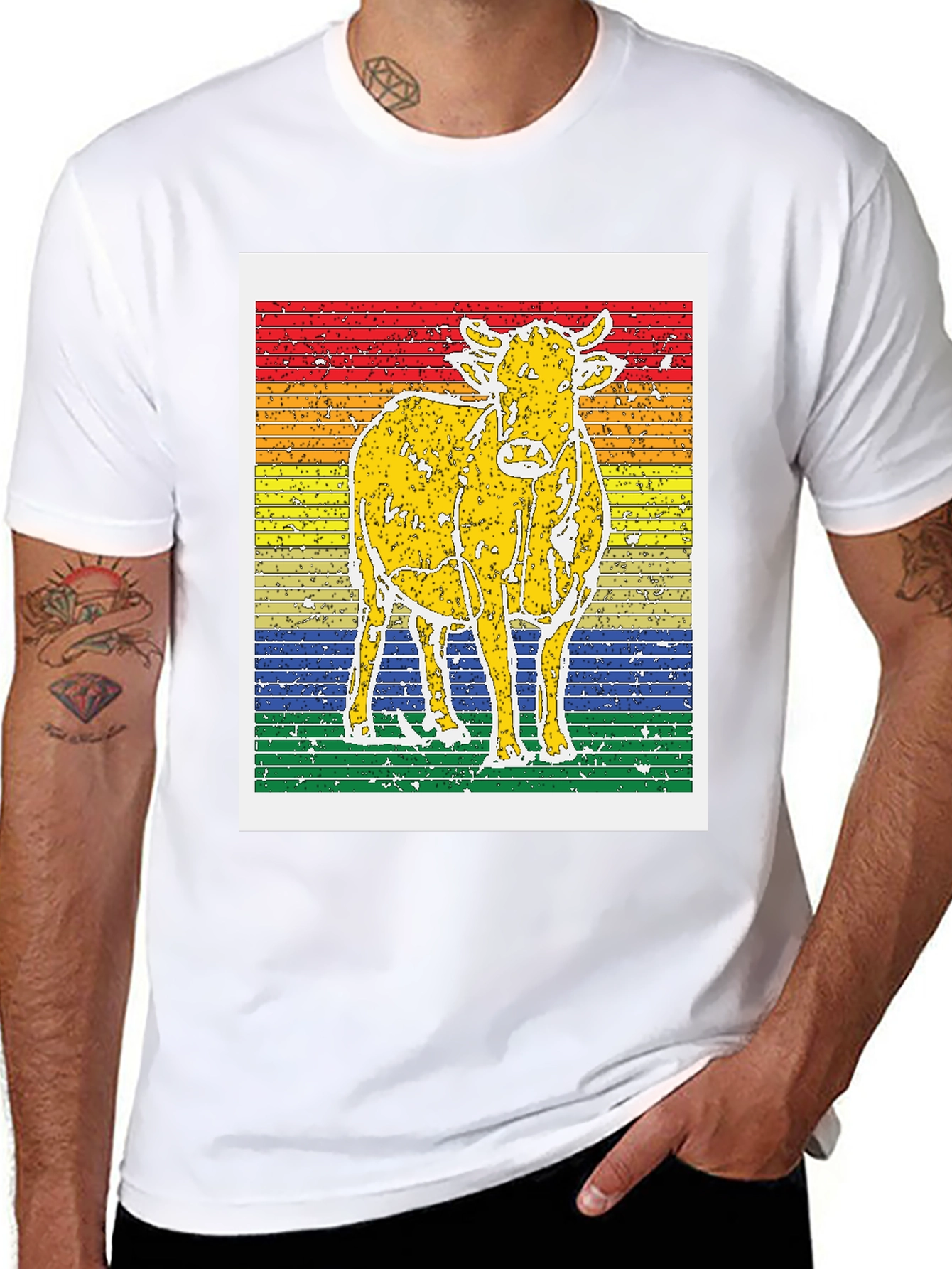 Retro Cow Graphic Tee