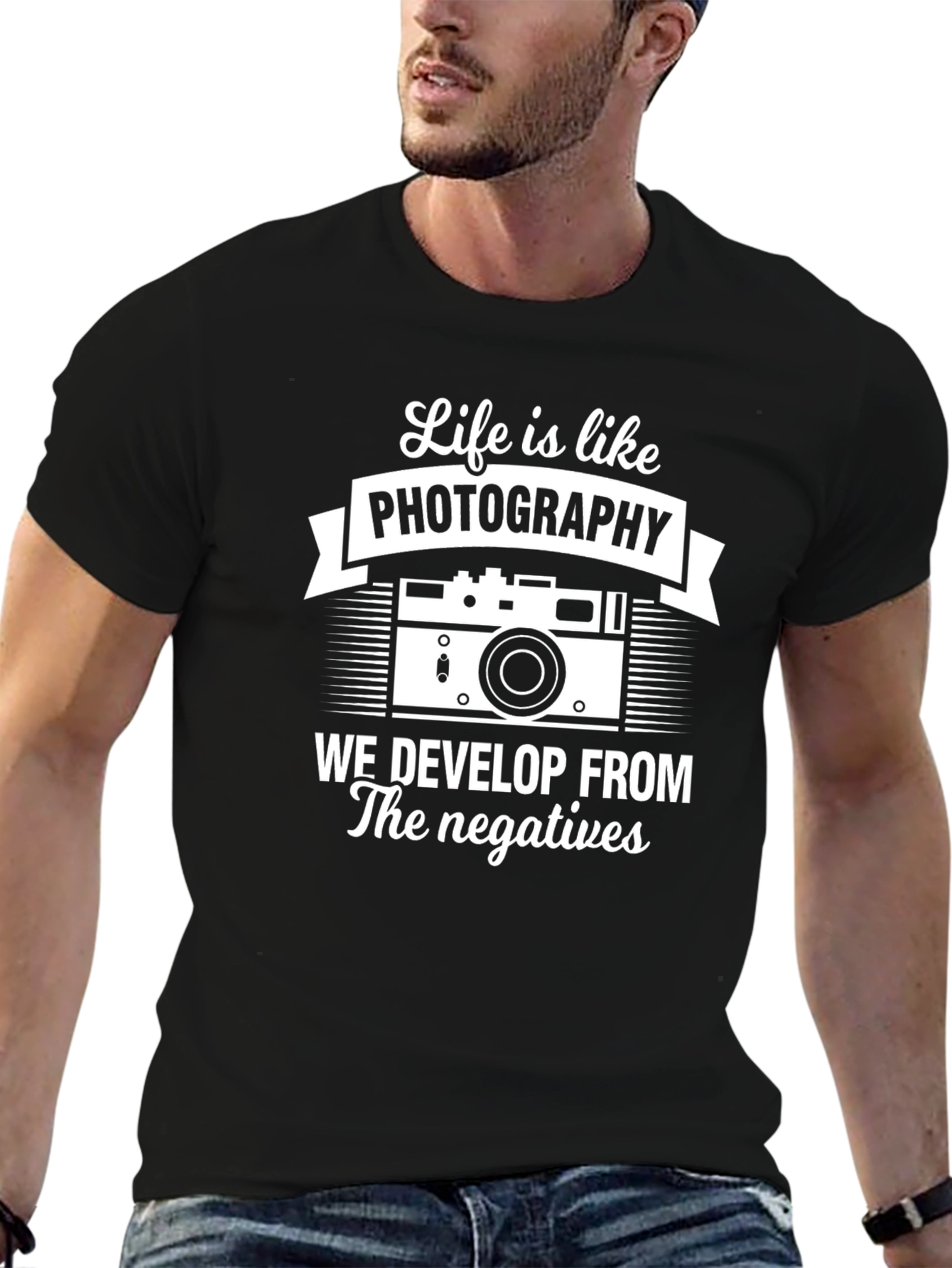 Life is like photography mens t-shirt