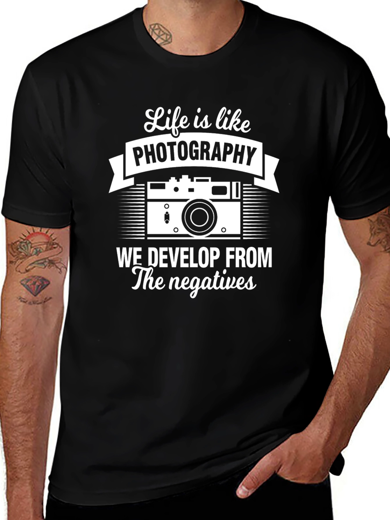 Life is like photography mens t-shirt
