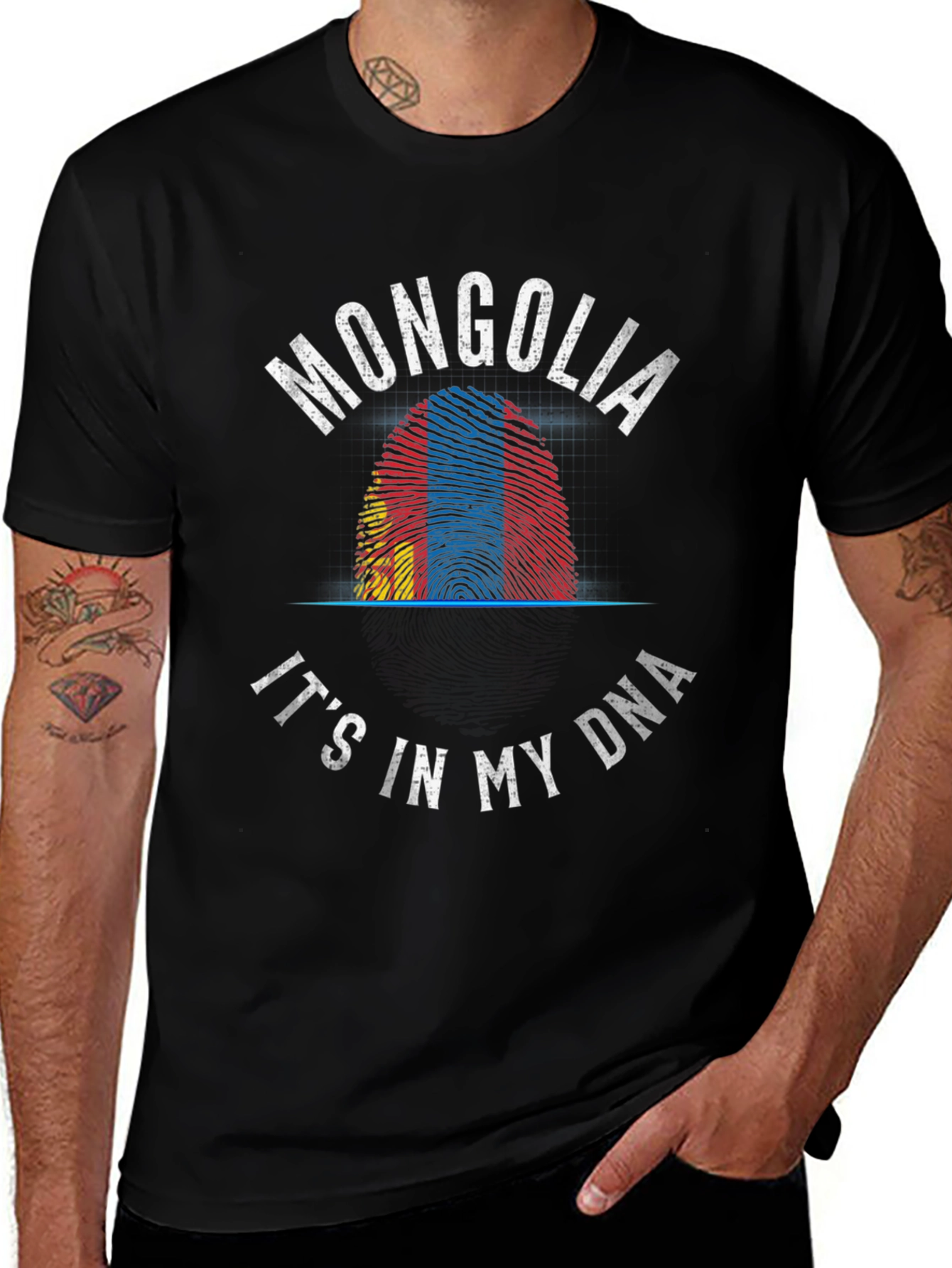 Mongolia DNA Fingerprint T-Shirt