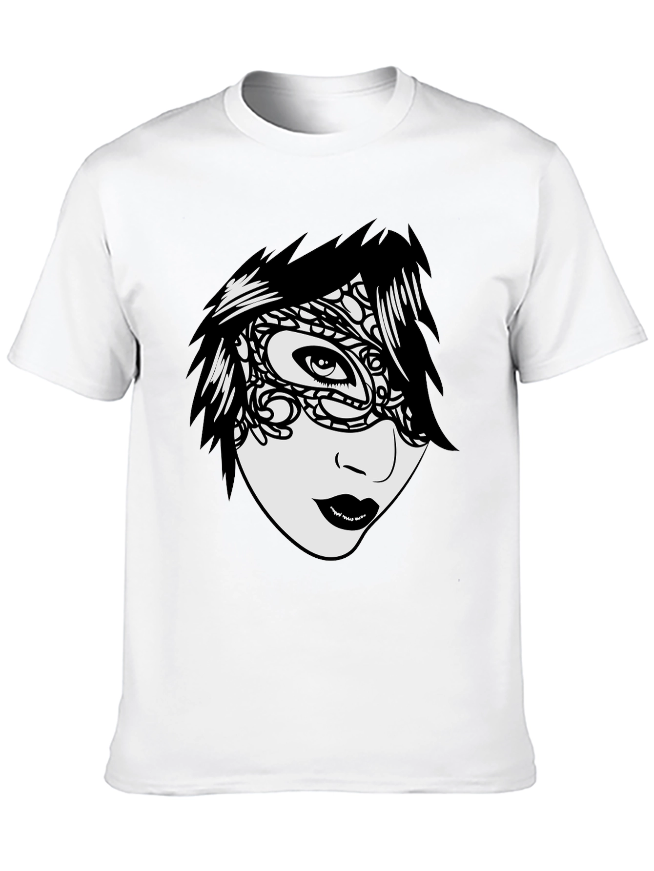 Mysterious Mask T-Shirt - Unique Graphic Tee