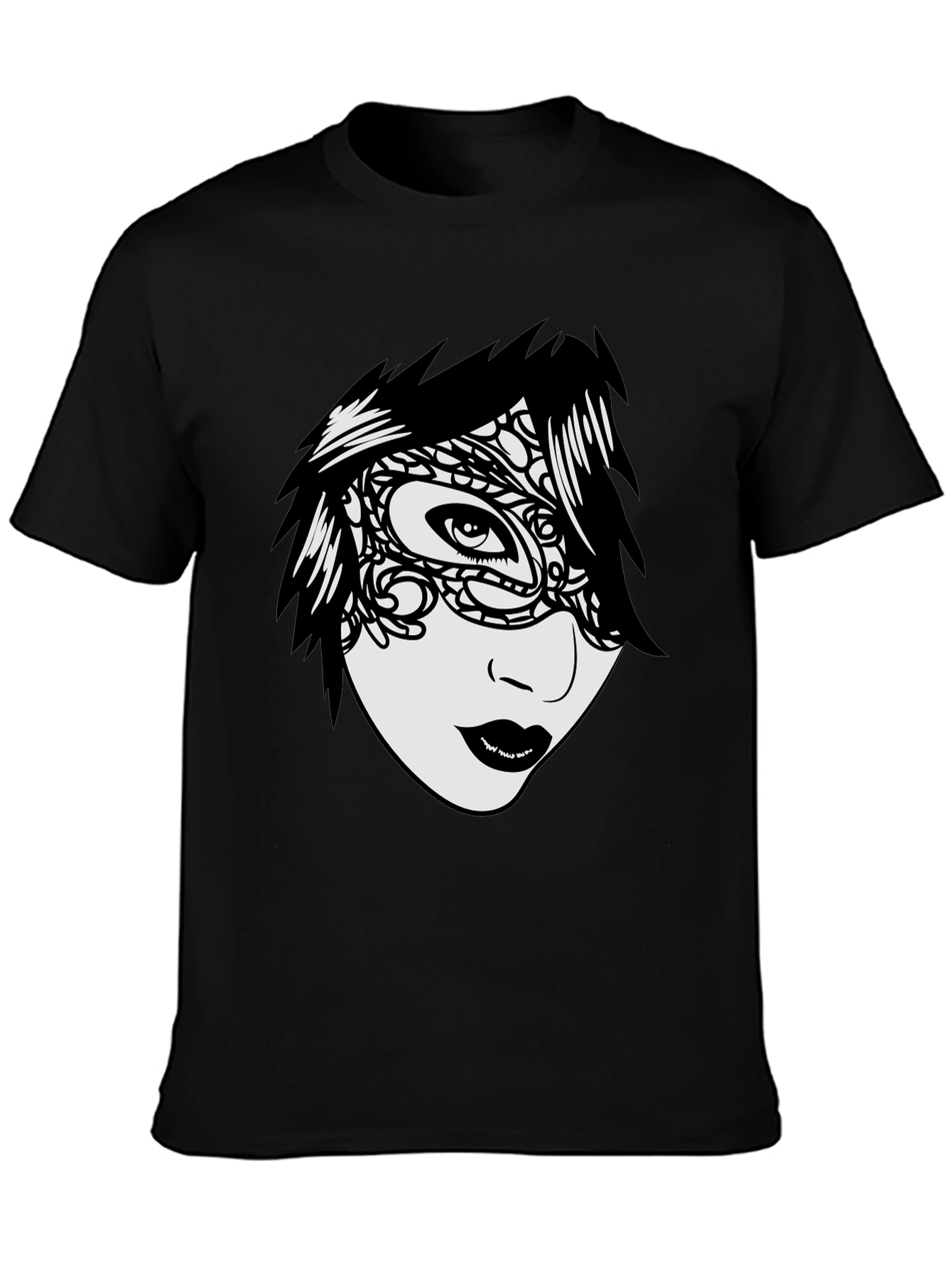 Mysterious Mask T-Shirt - Unique Graphic Tee