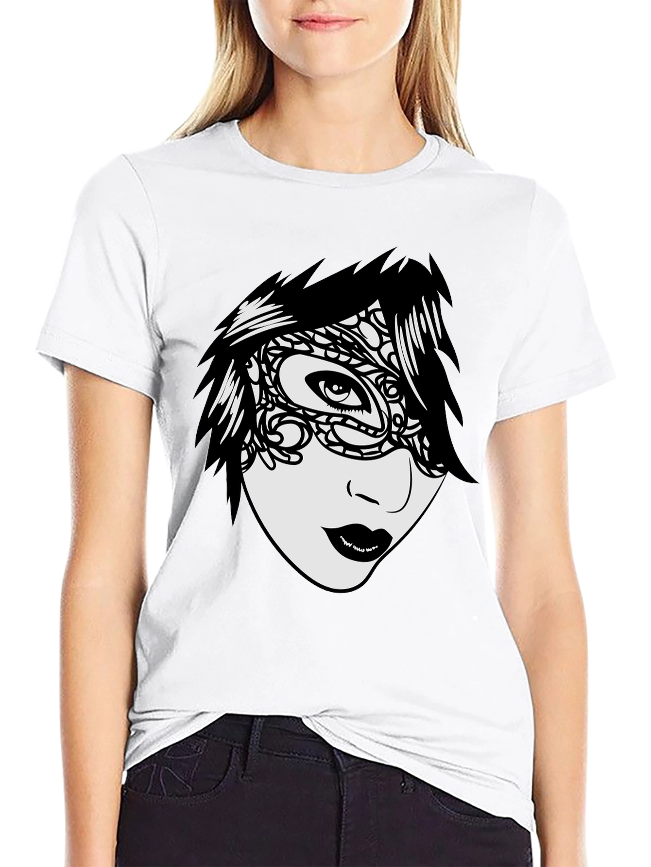 Mysterious Mask T-Shirt - Unique Graphic Tee