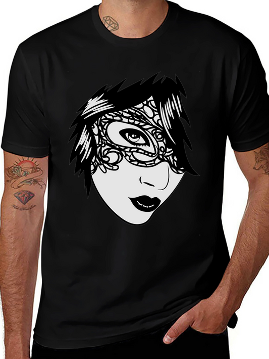 Mysterious Mask T-Shirt - Unique Graphic Tee