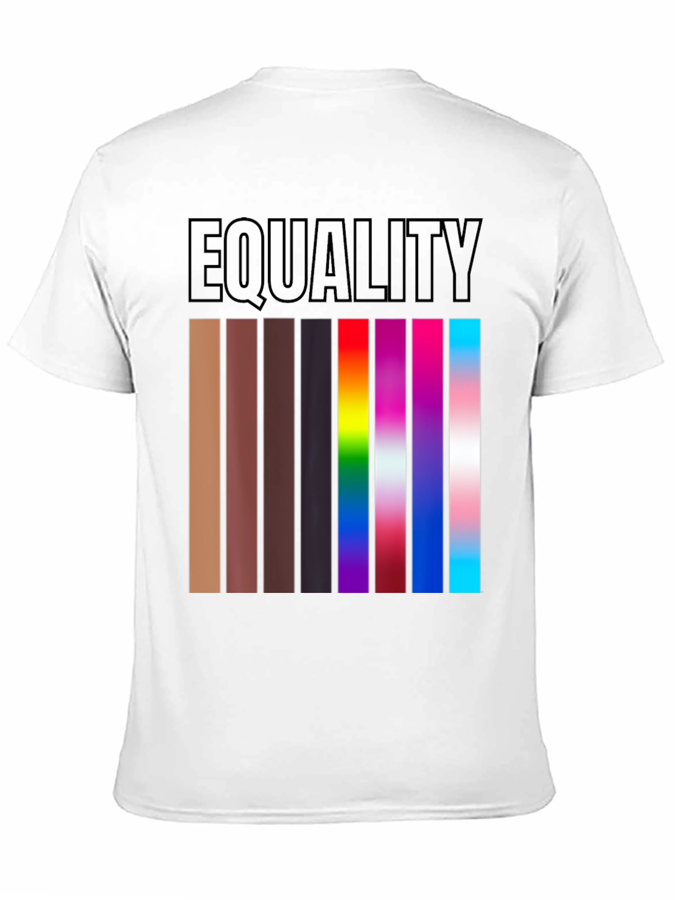 Equality T-Shirt Diverse Skin Tones & LGBTQ+ Pride