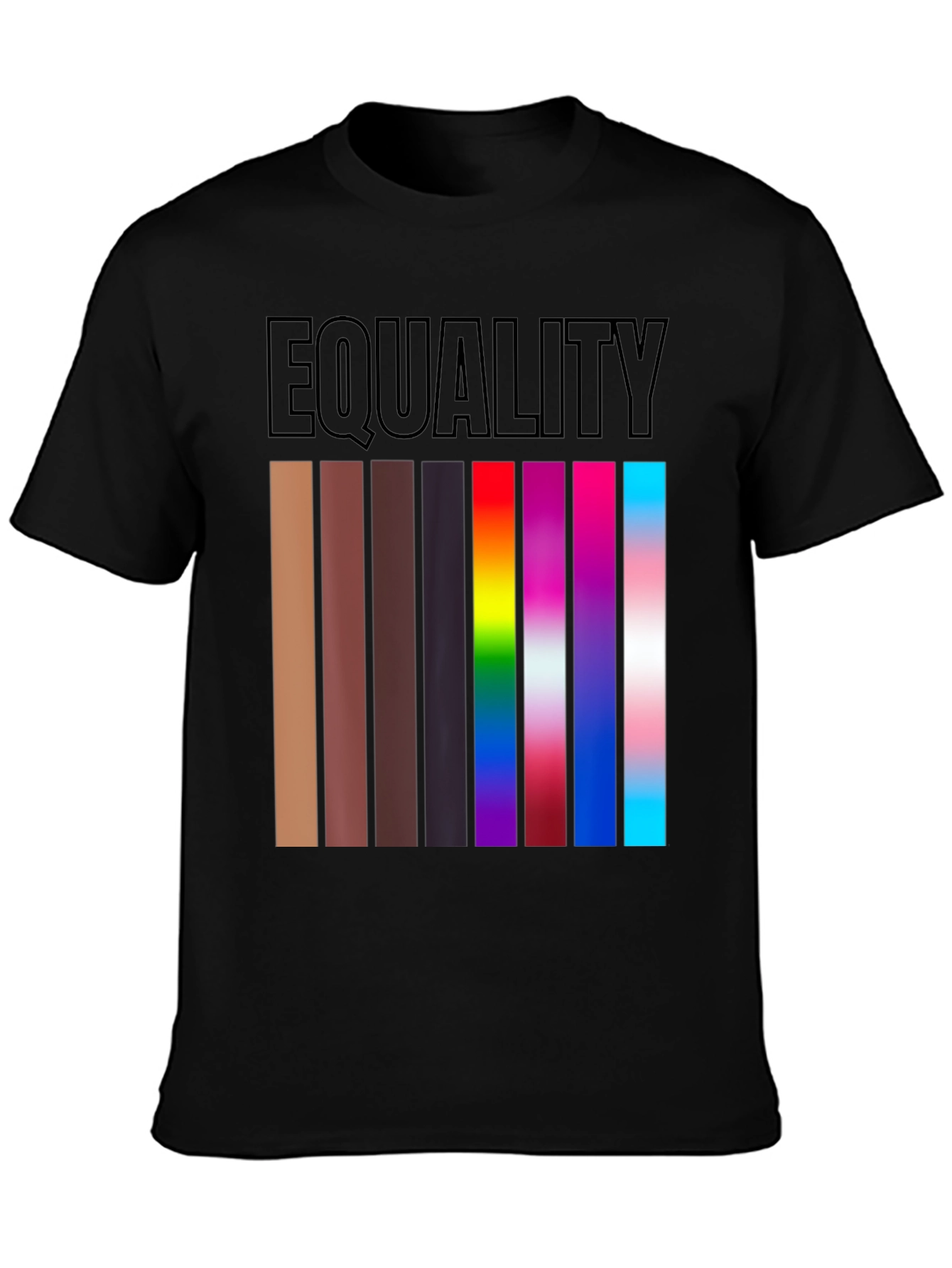 Equality T-Shirt Diverse Skin Tones & LGBTQ+ Pride