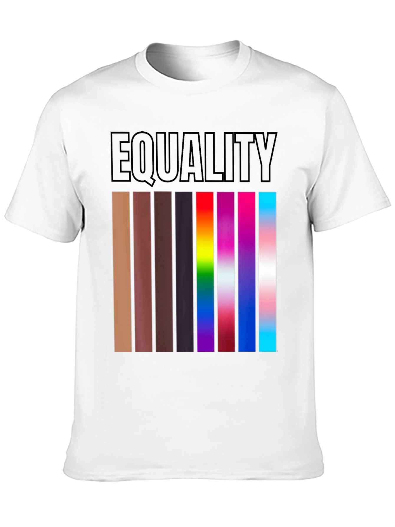 Equality T-Shirt Diverse Skin Tones & LGBTQ+ Pride