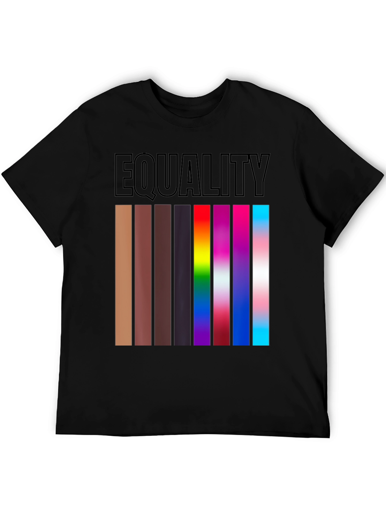 Equality T-Shirt Diverse Skin Tones & LGBTQ+ Pride