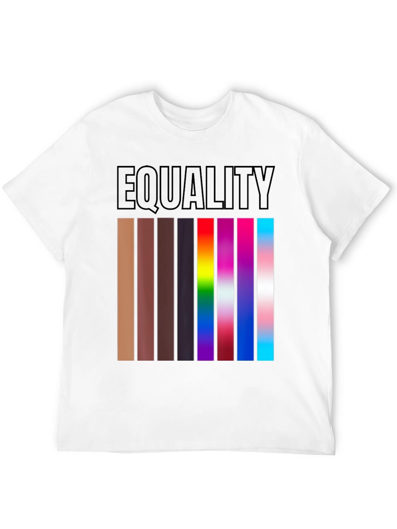 Equality T-Shirt Diverse Skin Tones & LGBTQ+ Pride