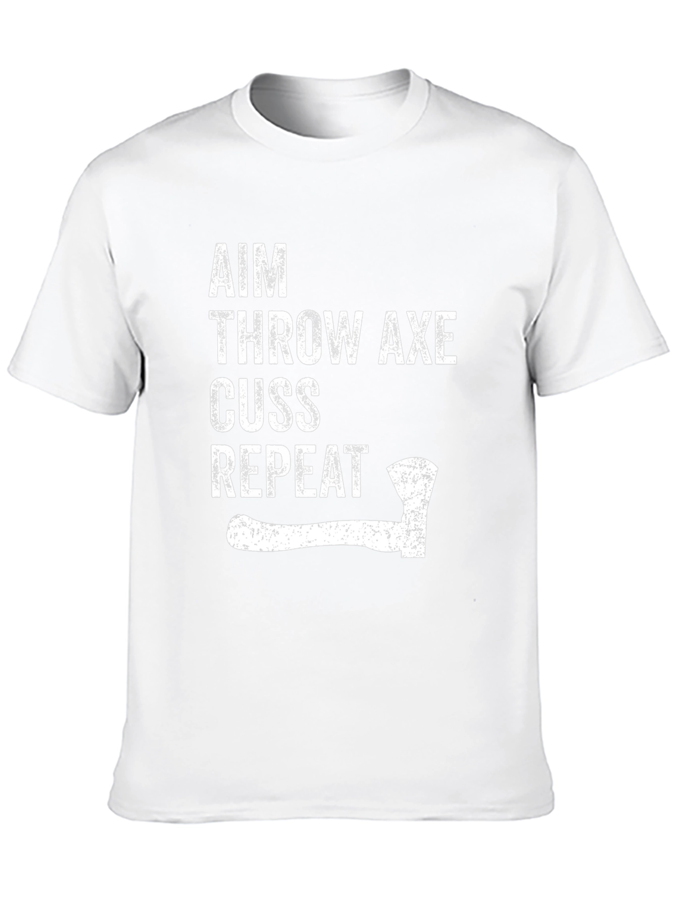 Axe Throwing T-Shirt - Aim Throw Axe Cuss Repeat