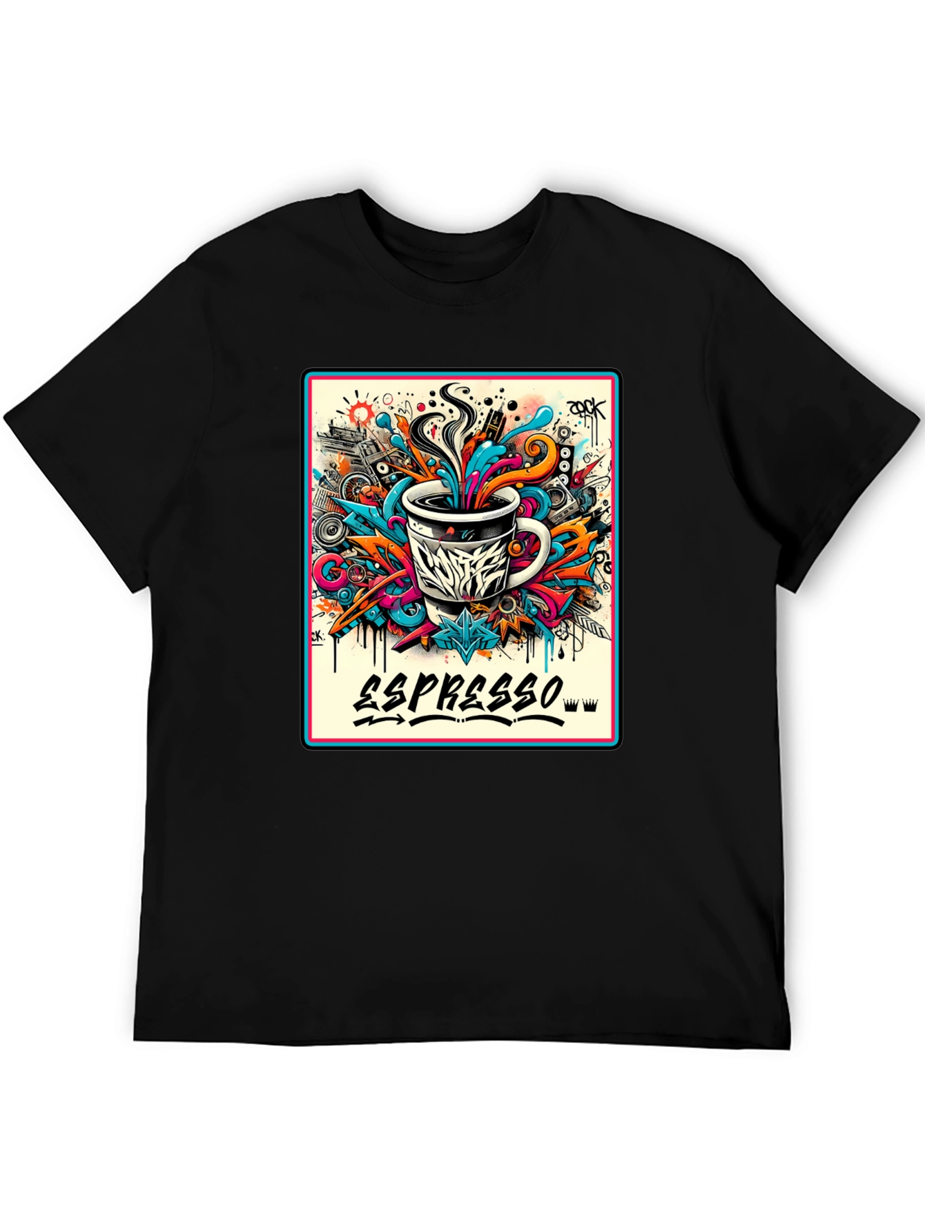 Espresso Art Graphic T-Shirt - Cool Design