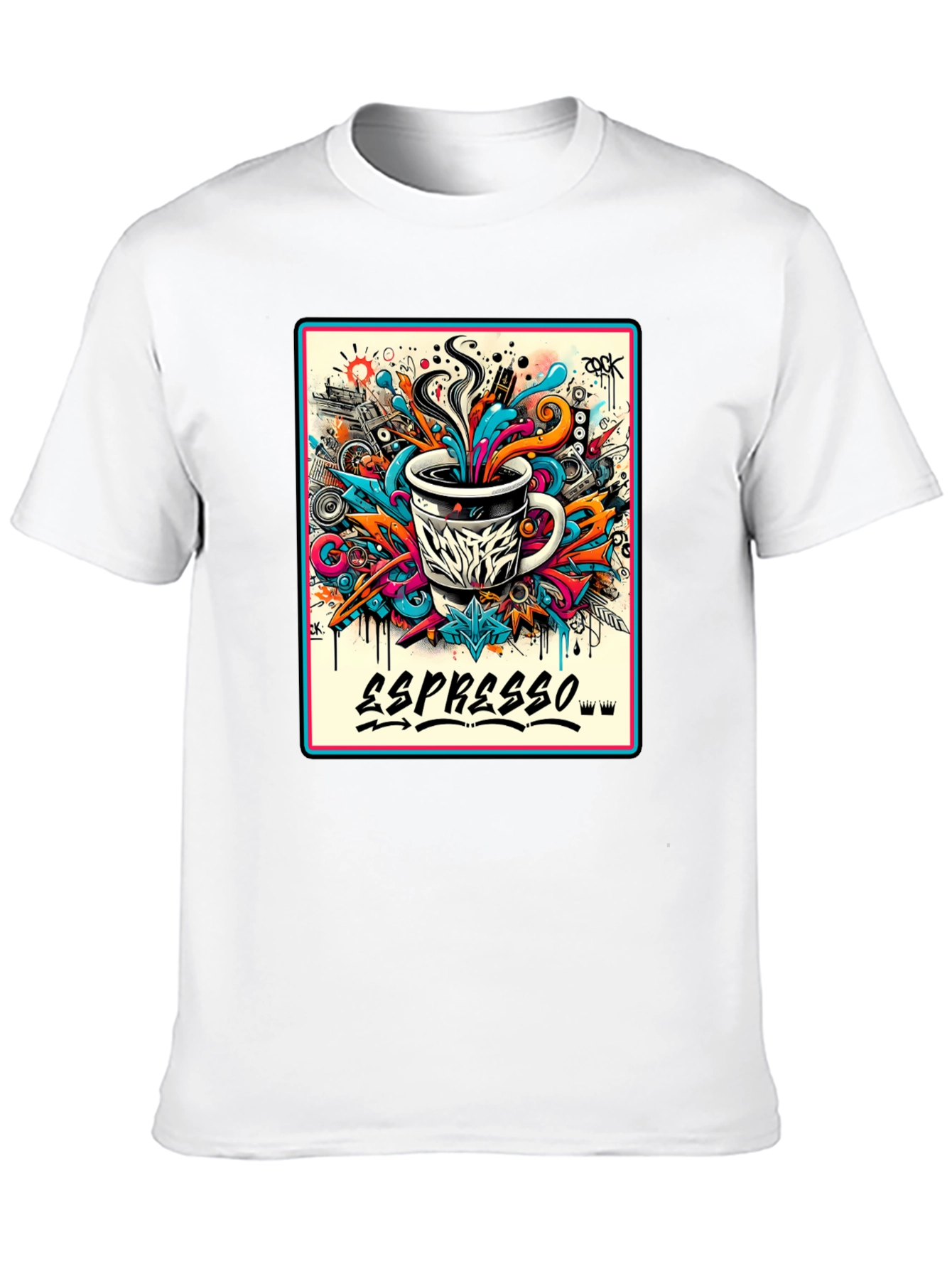 Espresso Art Graphic T-Shirt - Cool Design