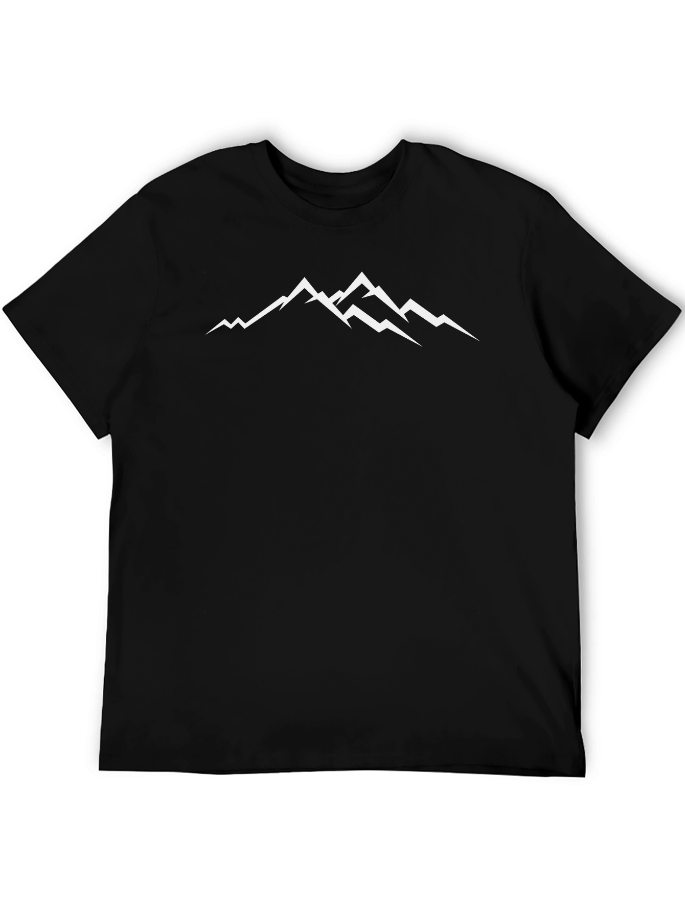 Mountain Peak Graphic Tee - Black Casual Shirt