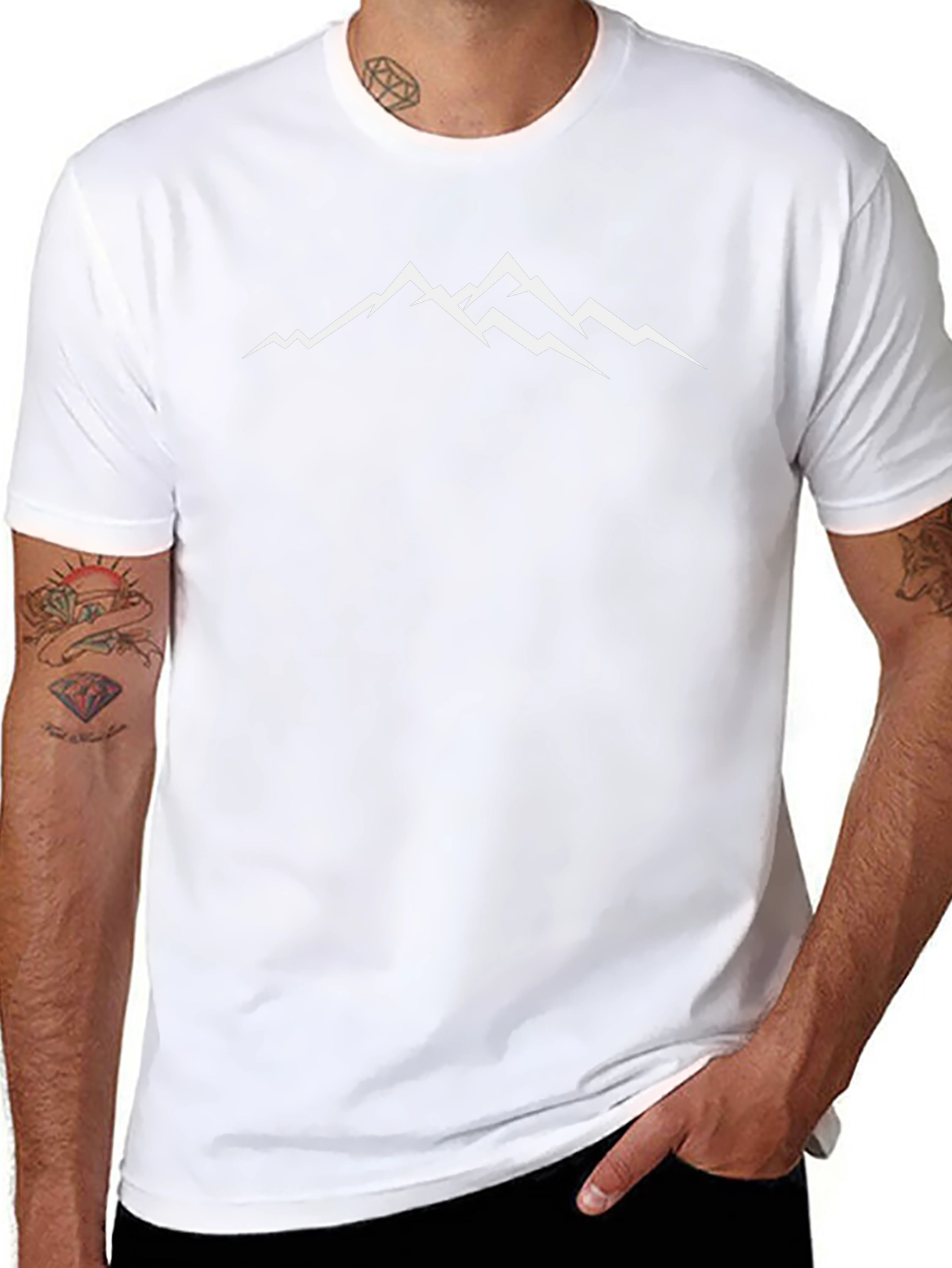 Mountain Peak Graphic Tee - Black Casual Shirt