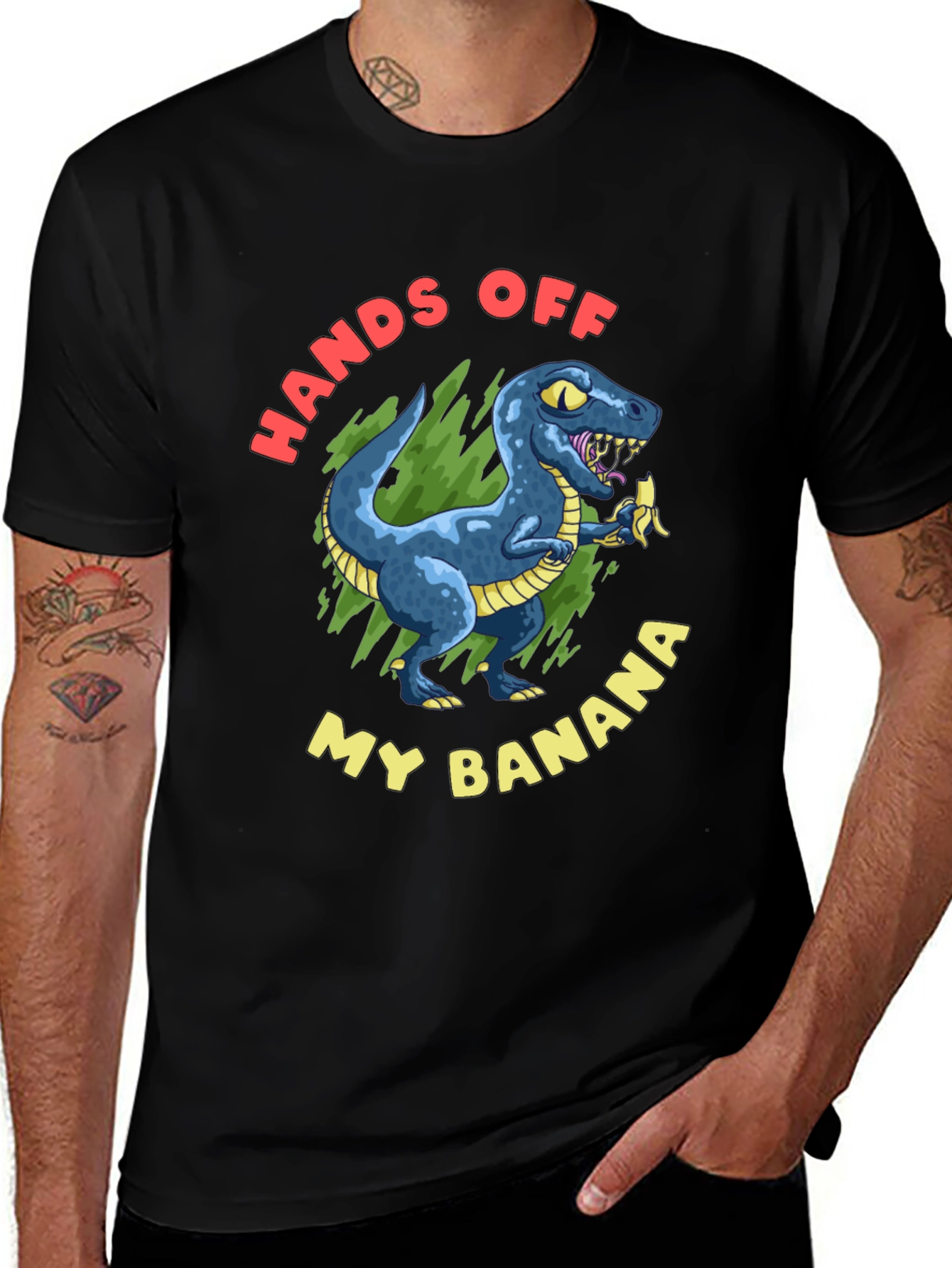 Hands Off My Banana T-Rex Graphic Tee