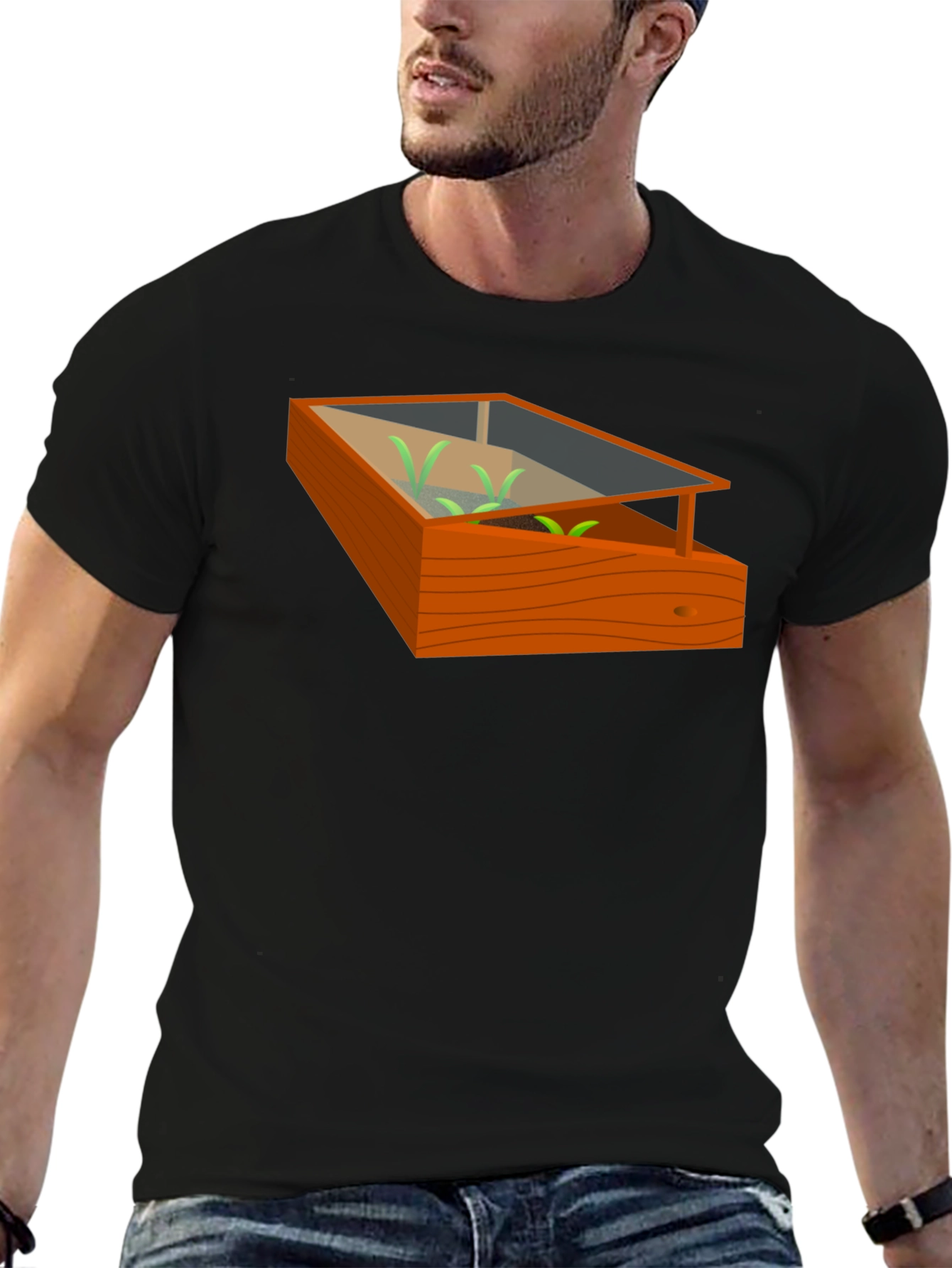 Gardening Theme T-Shirt - Cold Frame Design