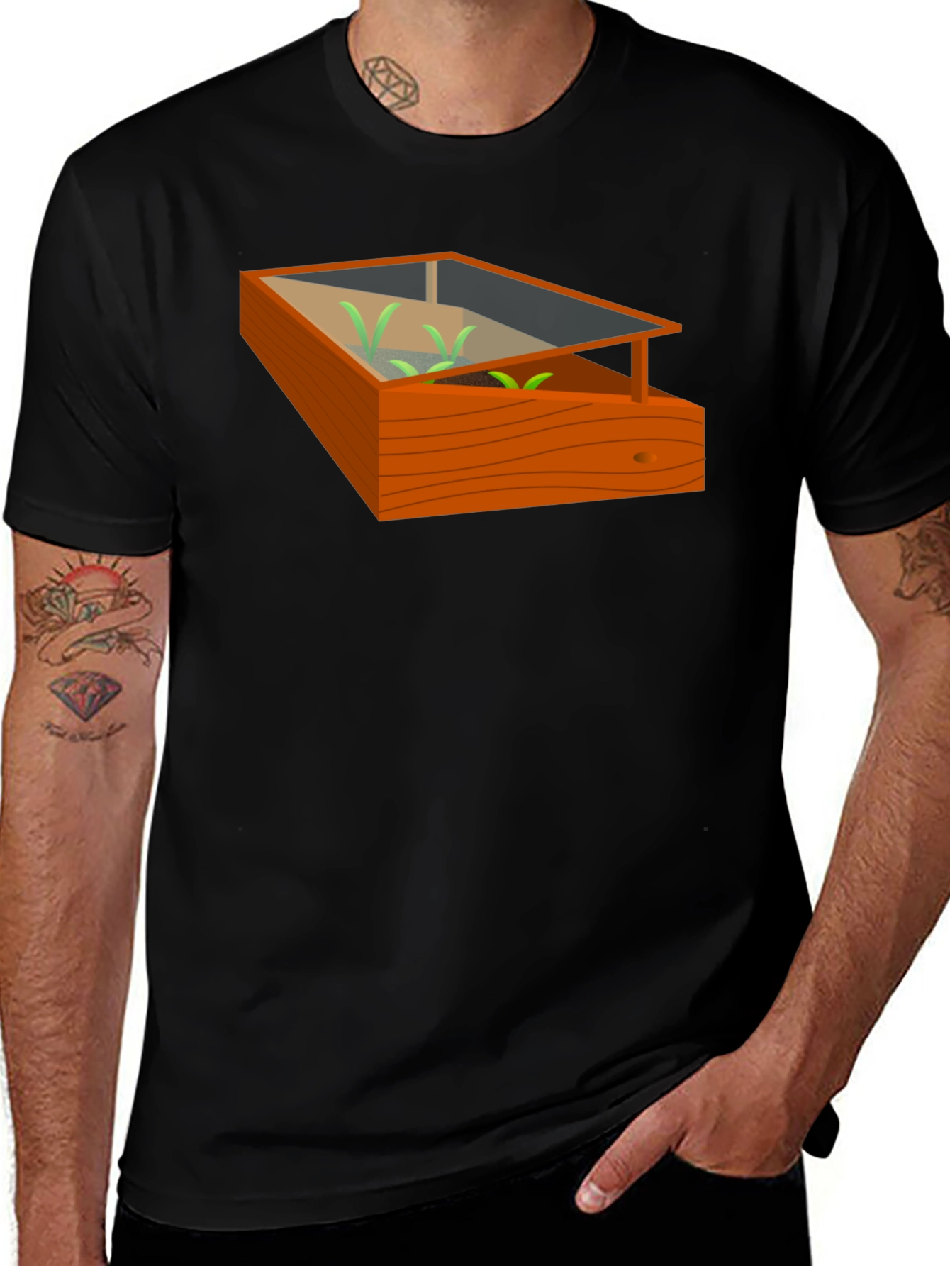 Gardening Theme T-Shirt - Cold Frame Design