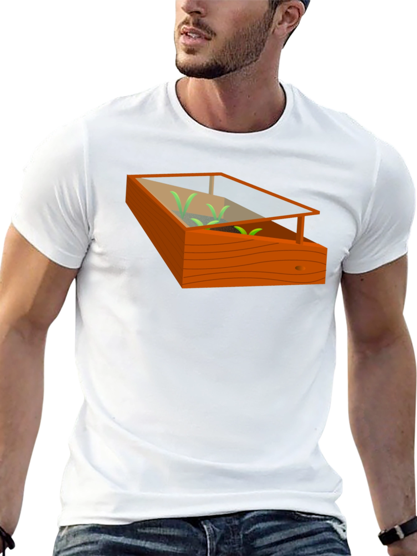 Gardening Theme T-Shirt - Cold Frame Design