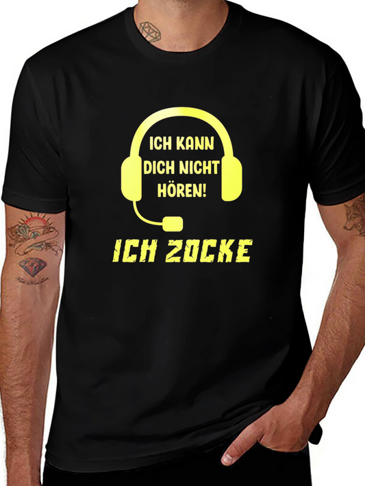 Ich Zocke - Gamer Headset Graphic T-Shirt