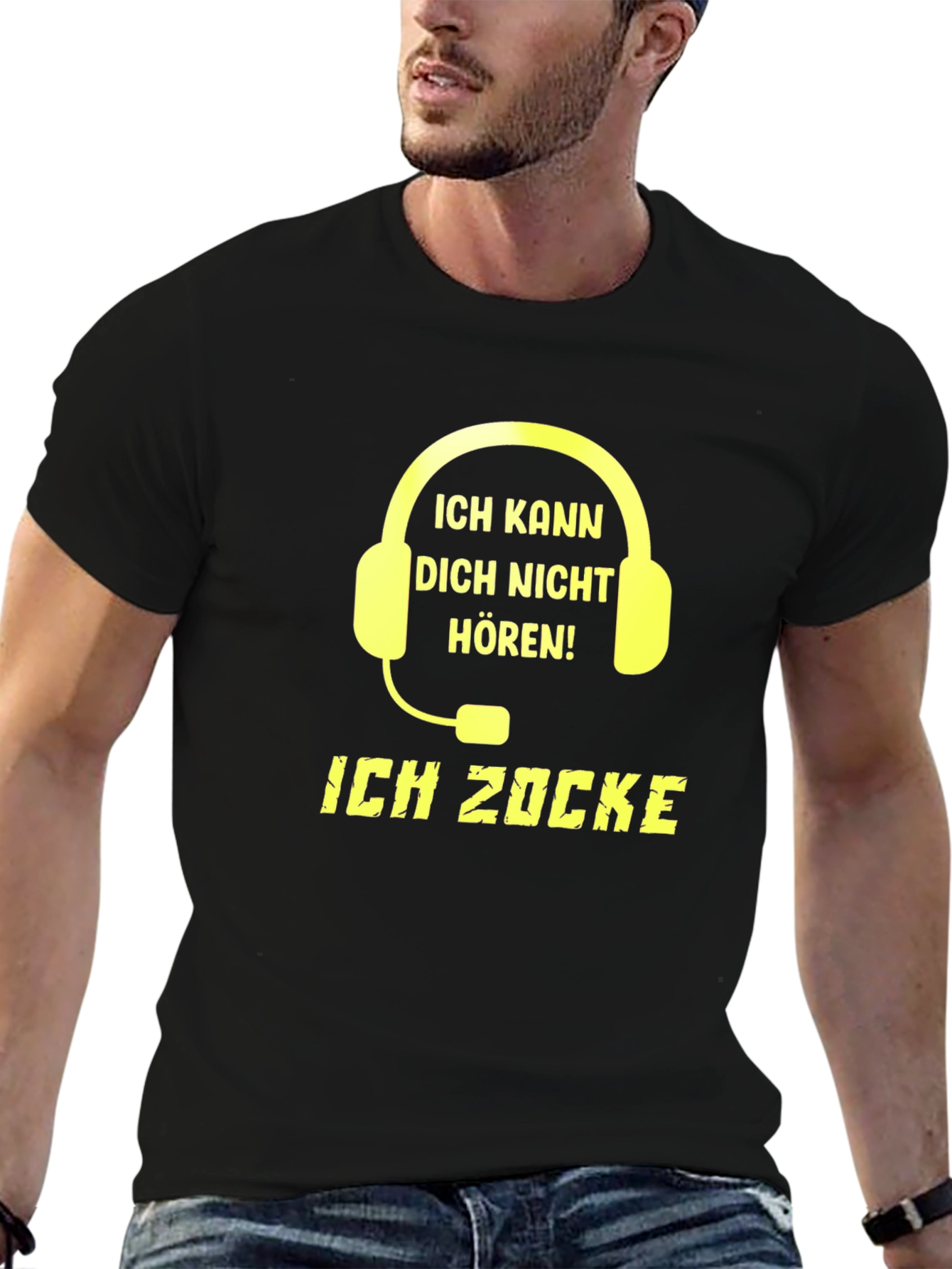 Ich Zocke - Gamer Headset Graphic T-Shirt