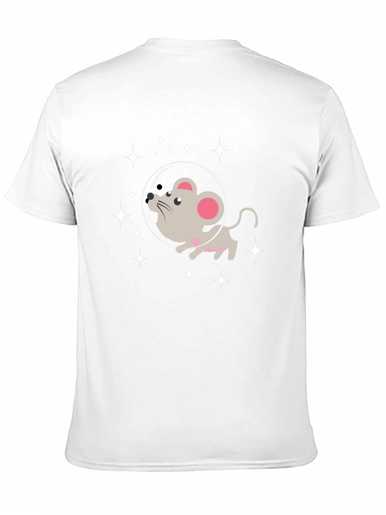 Cosmic Mouse Graphic Tee - Black Cotton Blend
