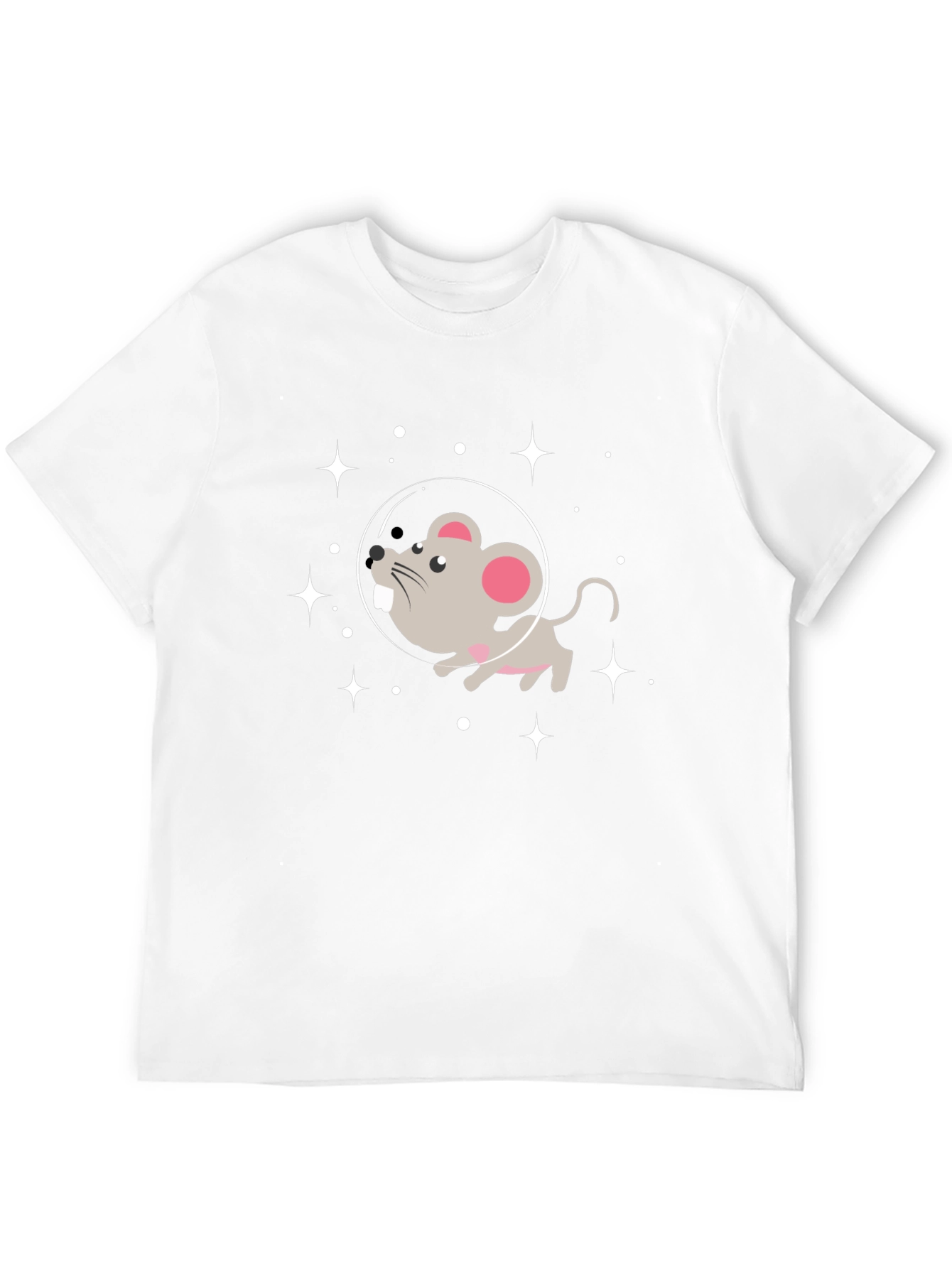 Cosmic Mouse Graphic Tee - Black Cotton Blend