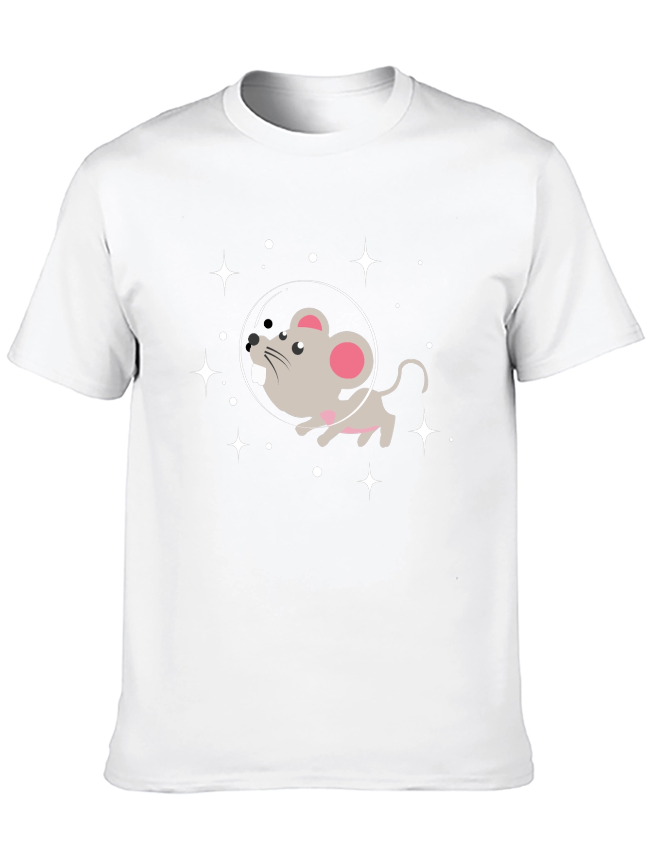 Cosmic Mouse Graphic Tee - Black Cotton Blend