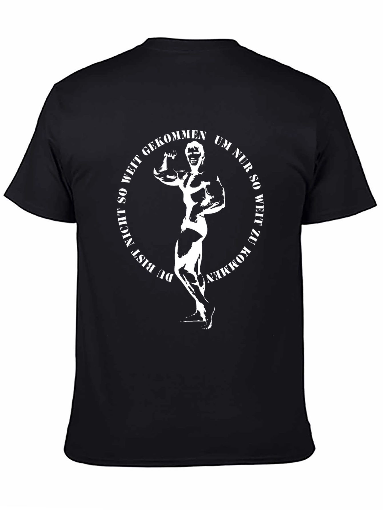 Bodybuilder Black T-Shirt - Gym Motivation