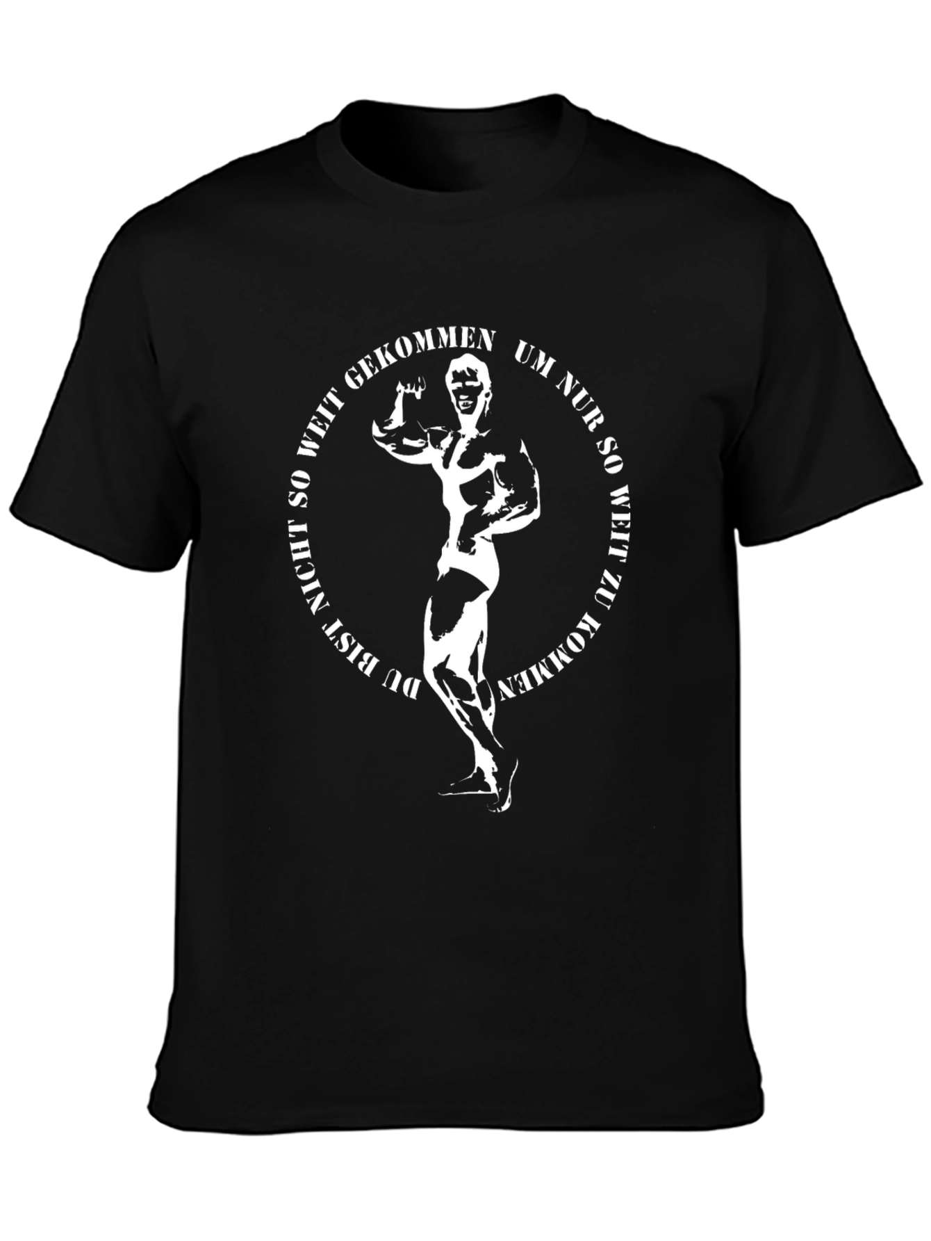 Bodybuilder Black T-Shirt - Gym Motivation