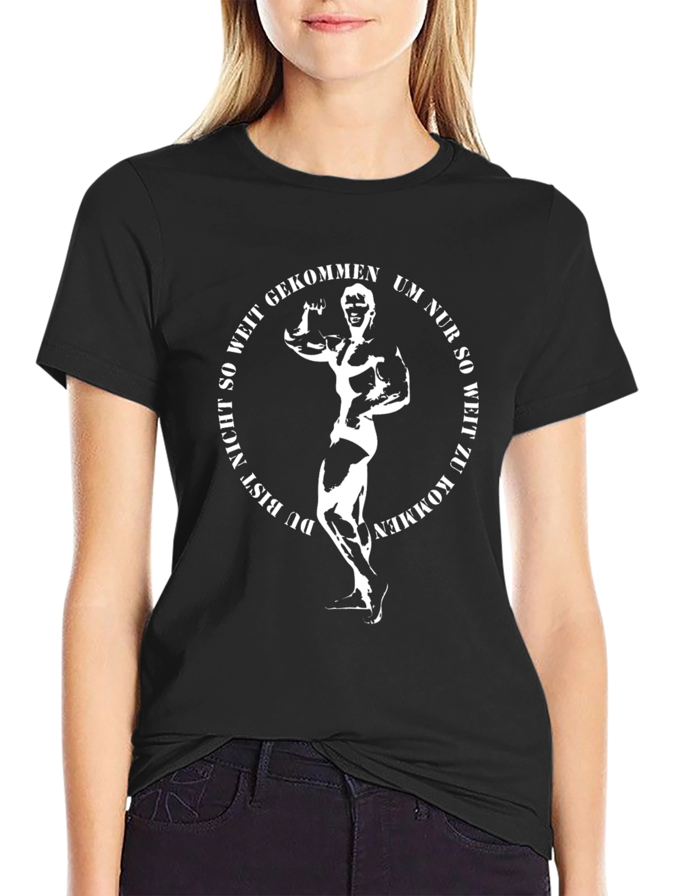 Bodybuilder Black T-Shirt - Gym Motivation
