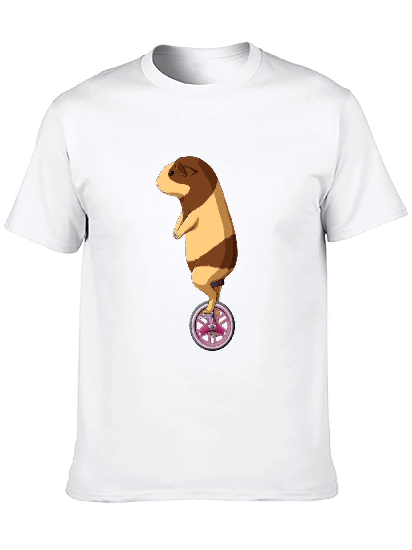 Guinea Pig Unicycle Black T-Shirt