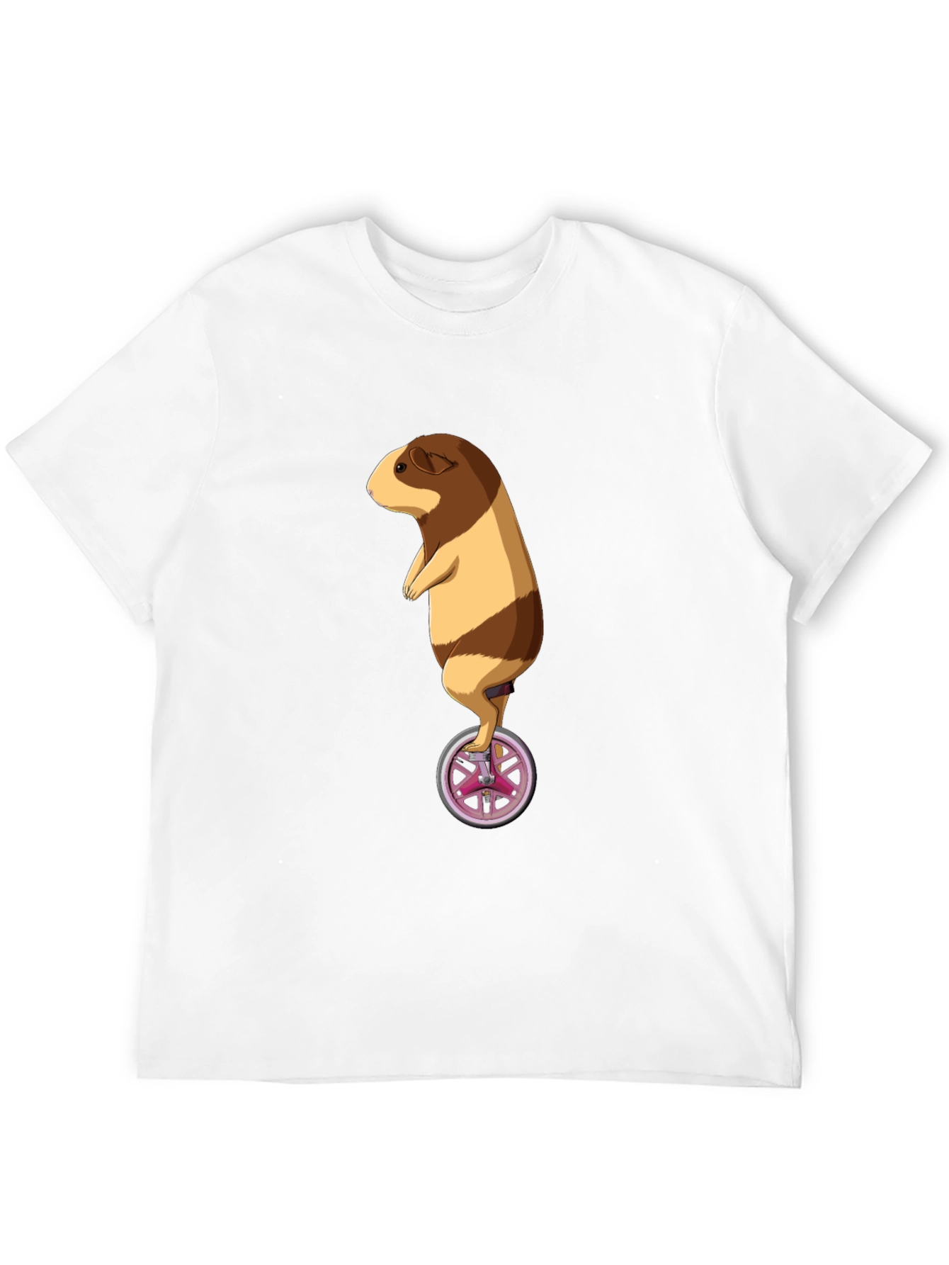 Guinea Pig Unicycle Black T-Shirt
