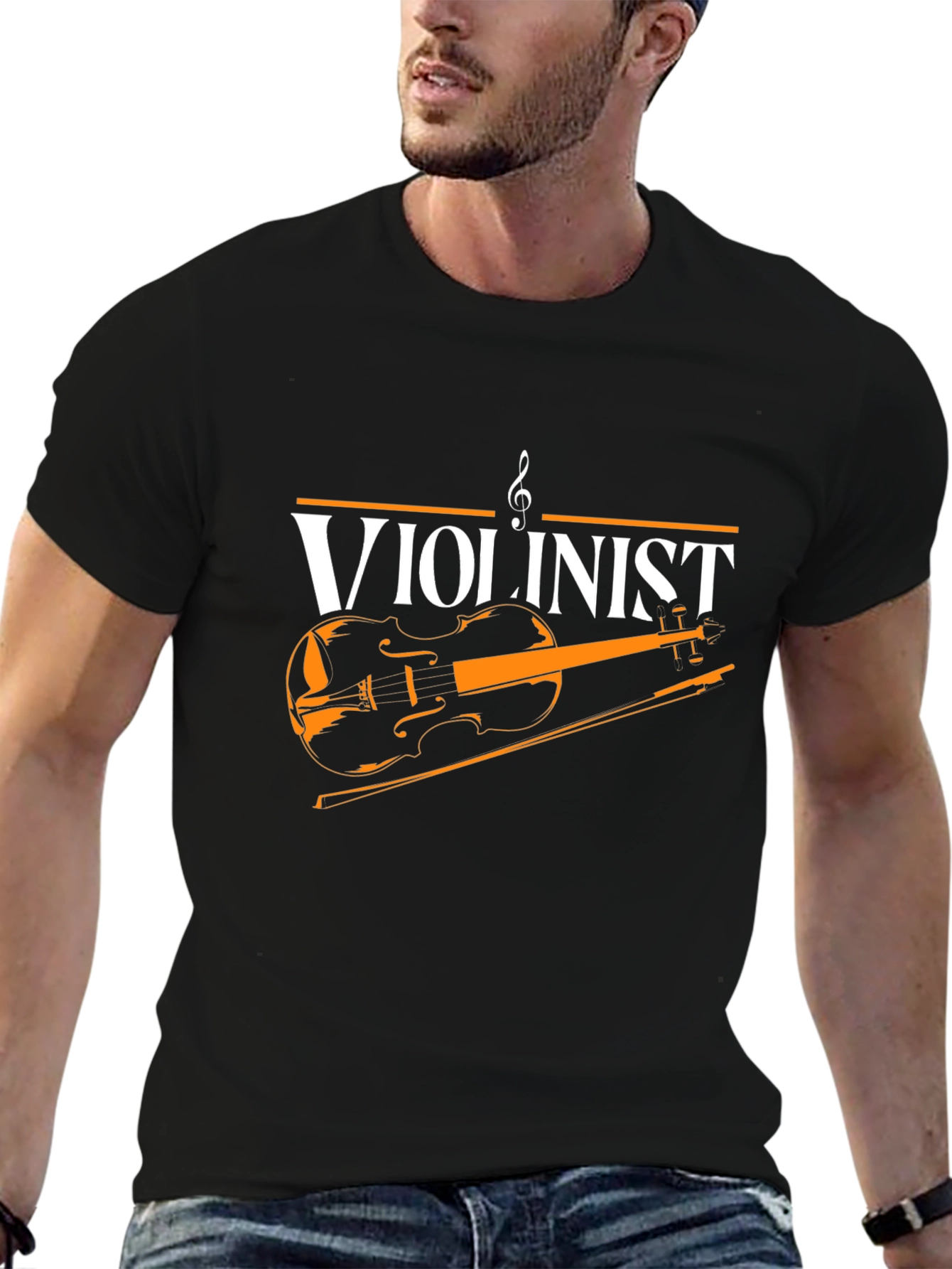 Violinist Graphic Tee - Music Lover Shirt