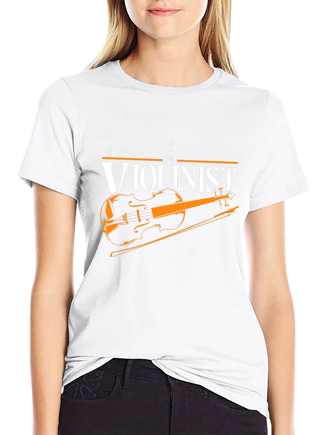 Violinist Graphic Tee - Music Lover Shirt