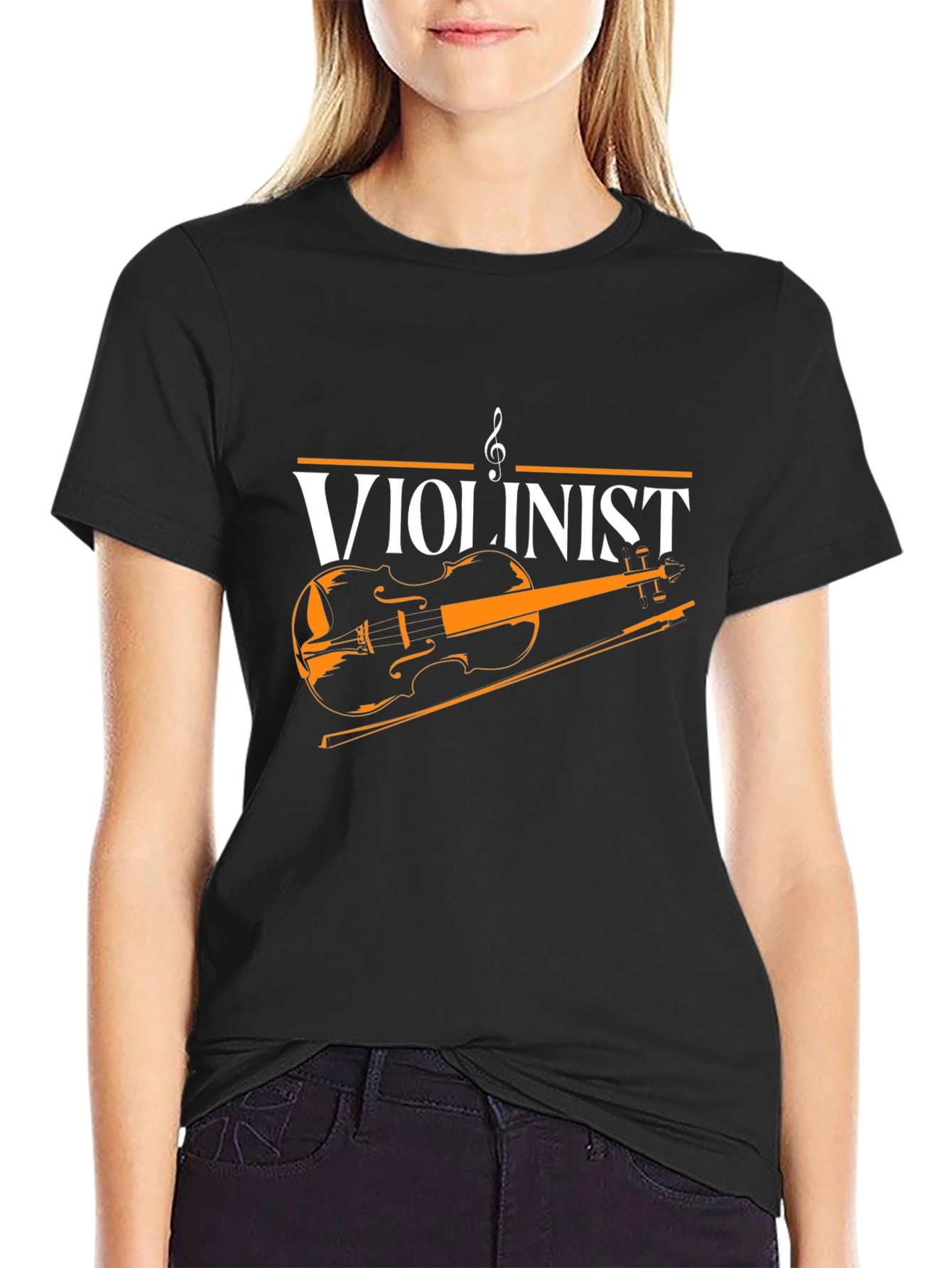 Violinist Graphic Tee - Music Lover Shirt