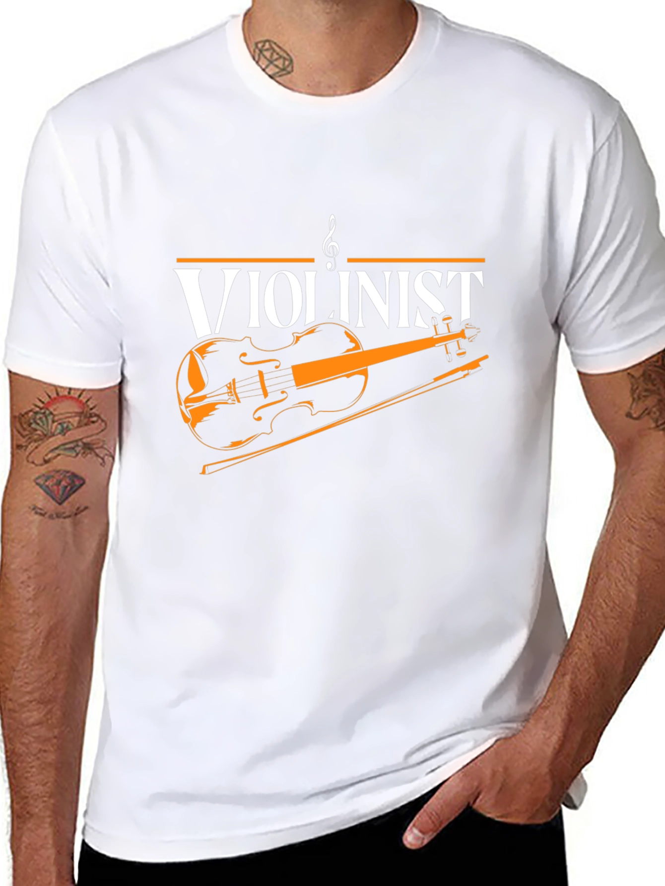 Violinist Graphic Tee - Music Lover Shirt
