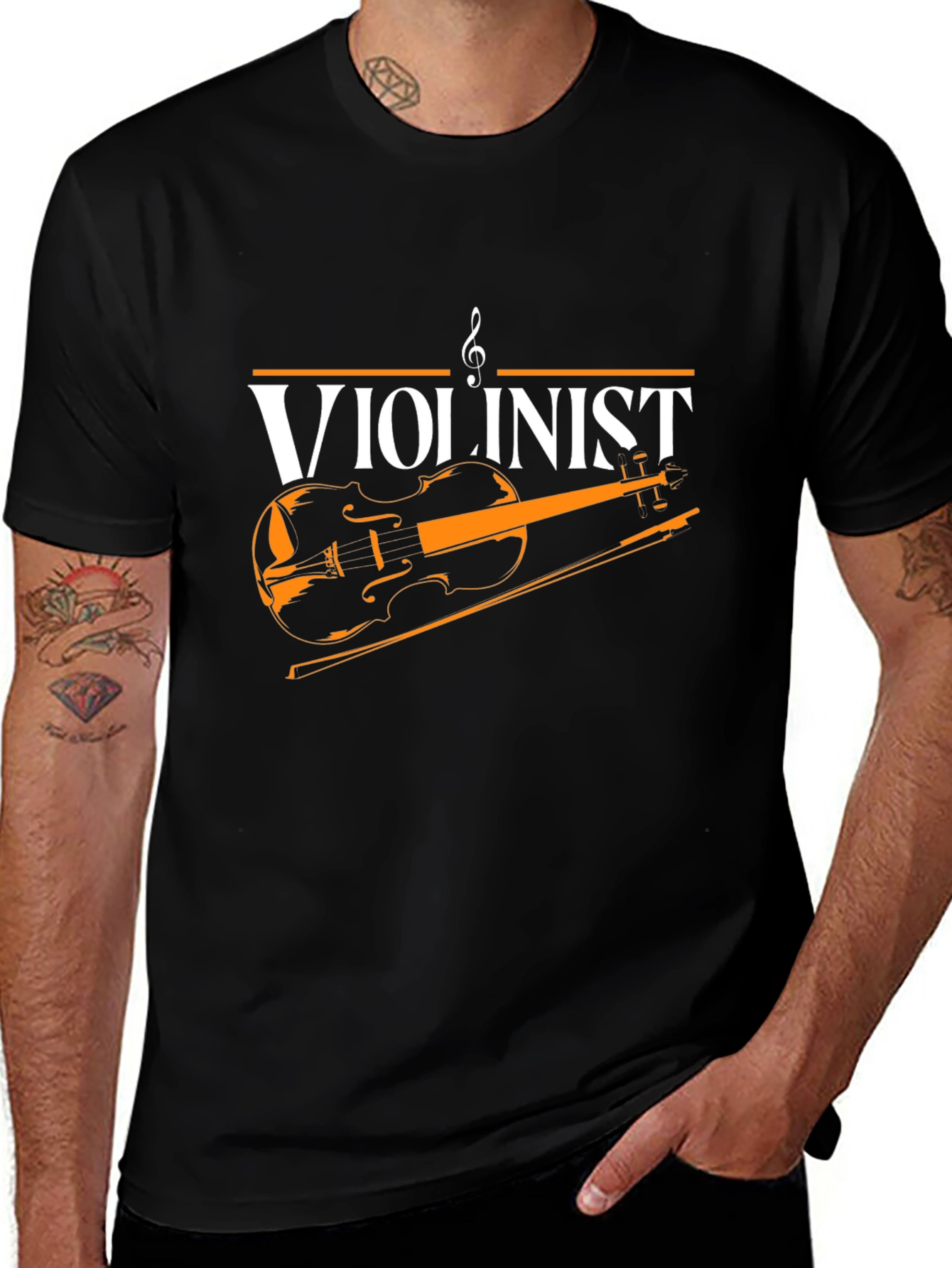 Violinist Graphic Tee - Music Lover Shirt