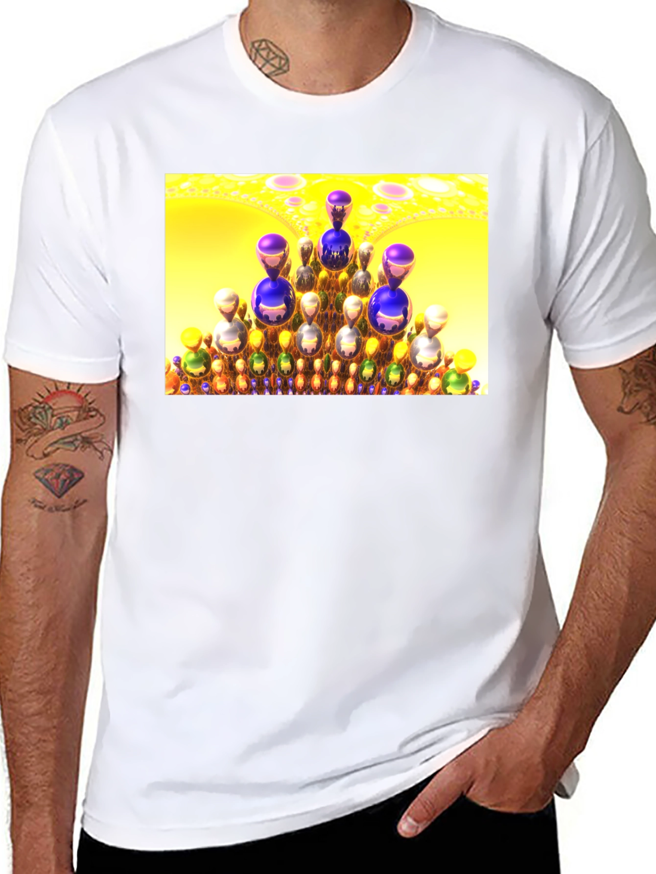 Fractal Spheres T-Shirt - Unique Design