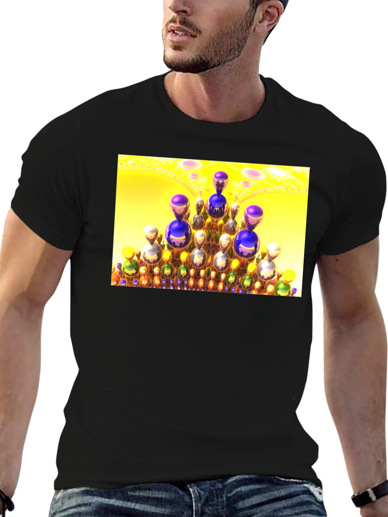 Fractal Spheres T-Shirt - Unique Design