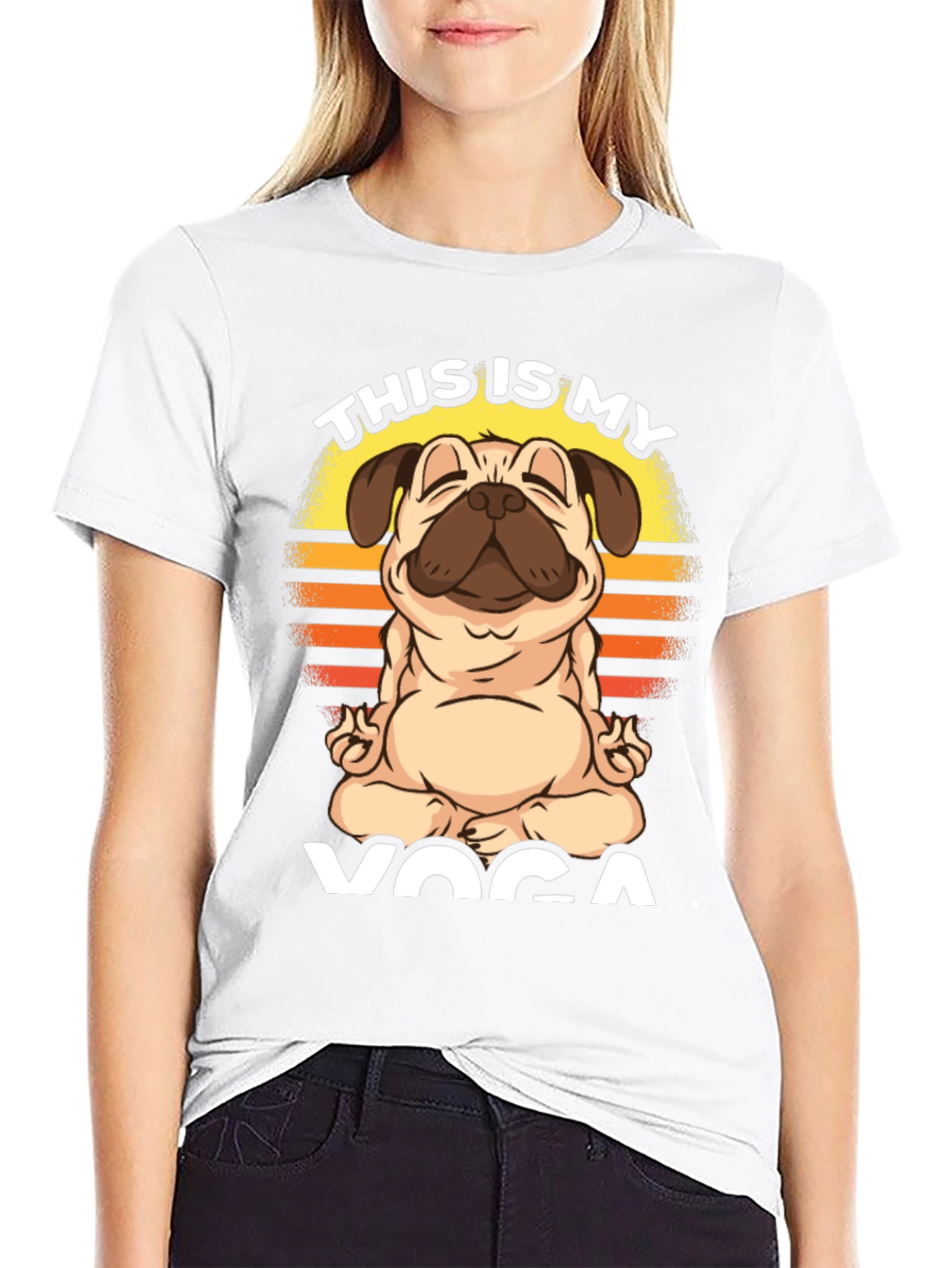 Pug Yoga T-Shirt - This is My Yoga