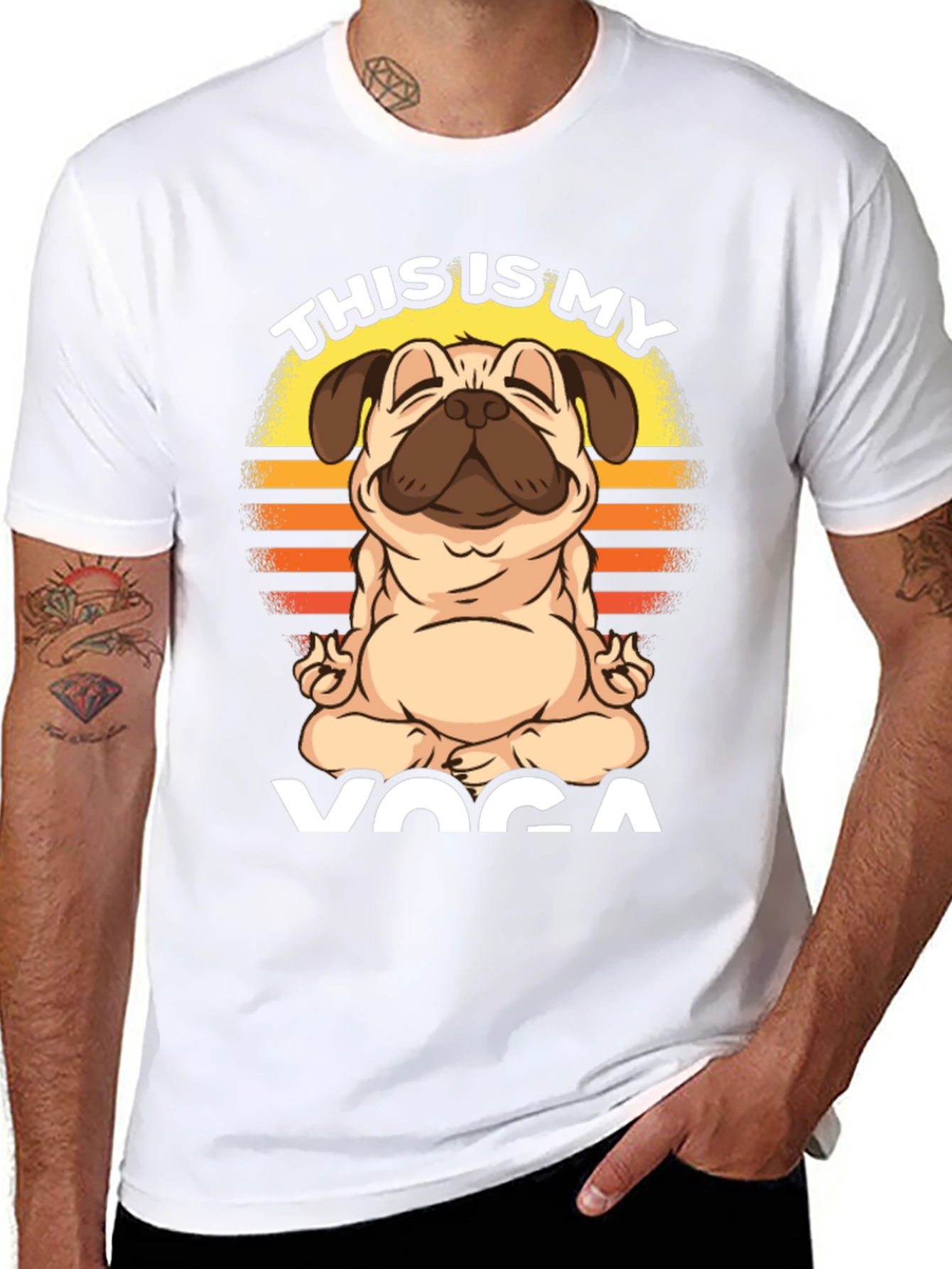 Pug Yoga T-Shirt - This is My Yoga