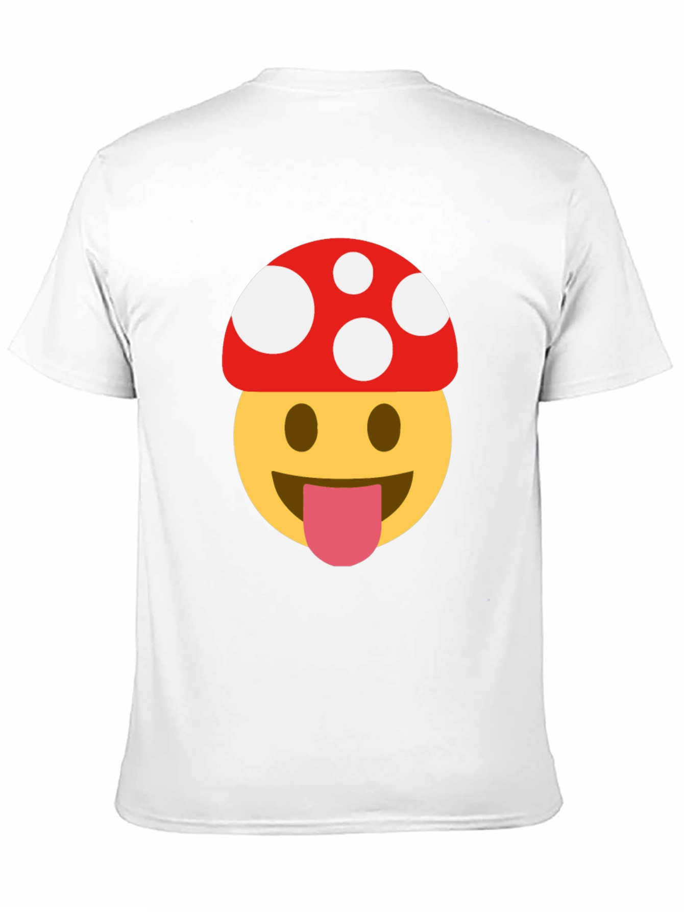 Mushroom Emoji Tee - Fun & Quirky Black T-Shirt