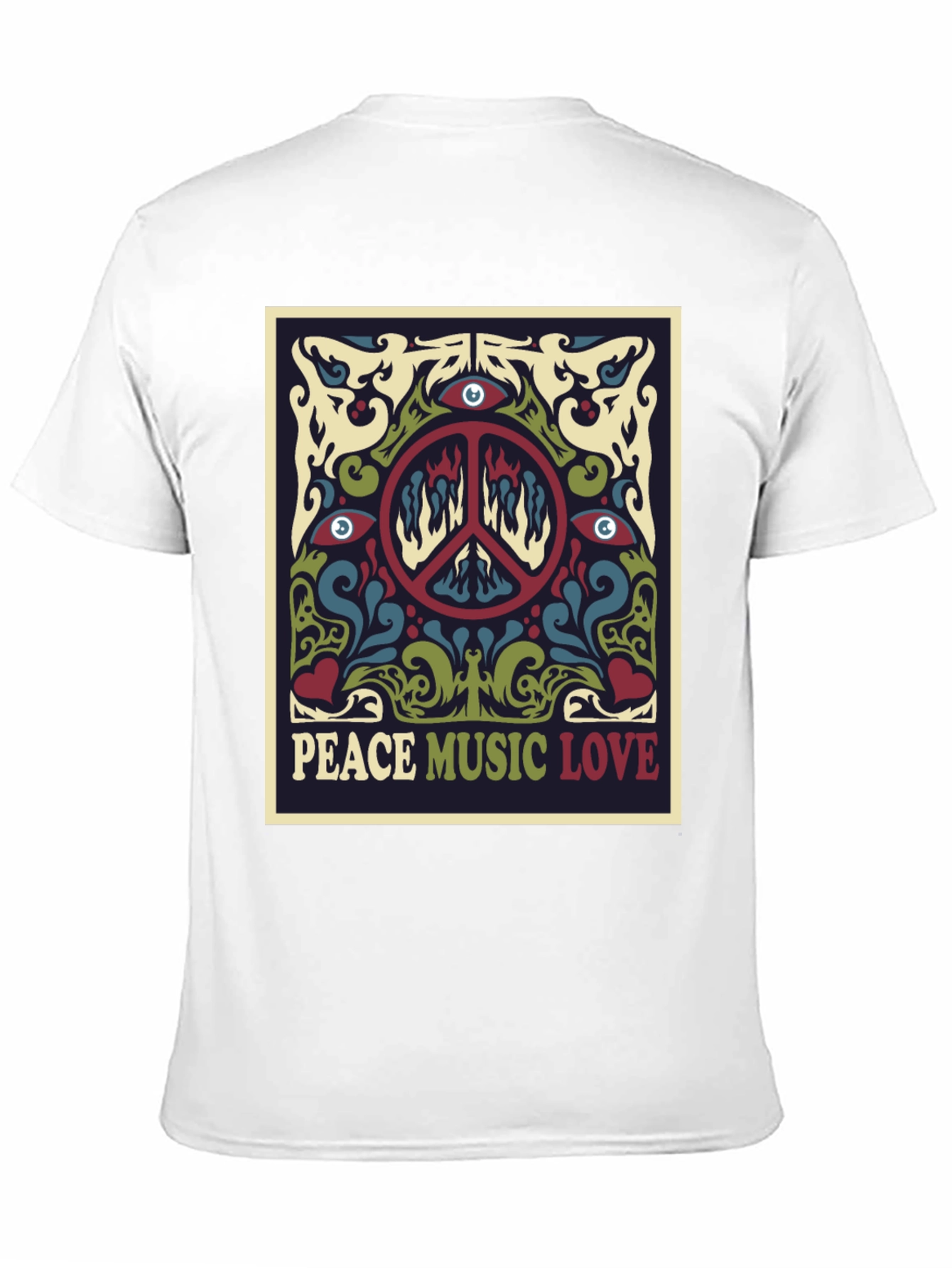 Retro Peace Music Love Graphic Tee