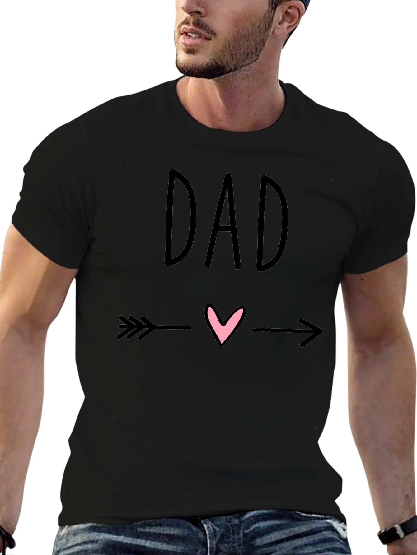 Dad Arrow Heart Graphic T-Shirt