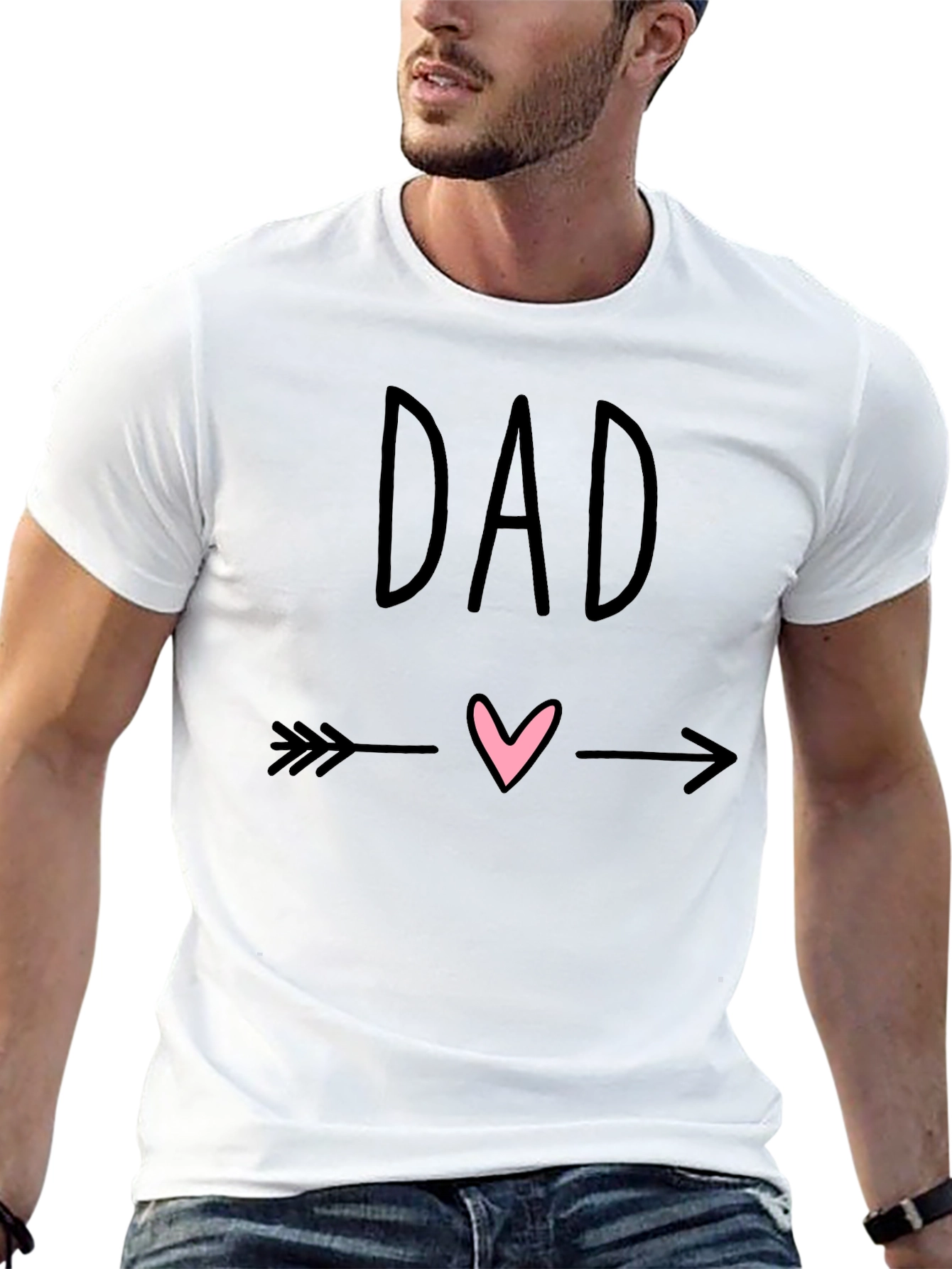 Dad Arrow Heart Graphic T-Shirt